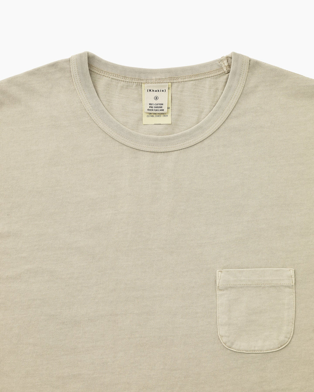 Khakis - Overdyed Pocket Tee (Beige) product image 2 | TRAB K-Fashion Australia