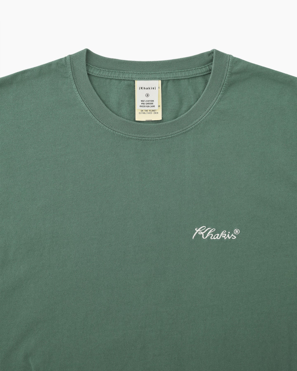 Khakis - Script Logo S/S Tee Dusty (Green) product image 2 | TRAB K-Fashion Australia
