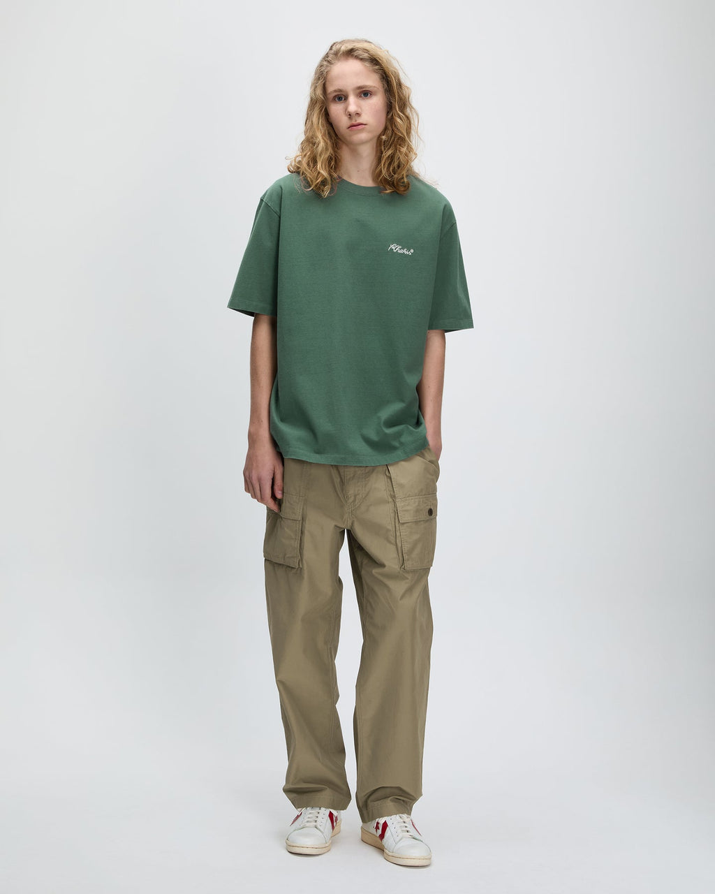 Khakis - Script Logo S/S Tee Dusty (Green) product image 4 | TRAB K-Fashion Australia
