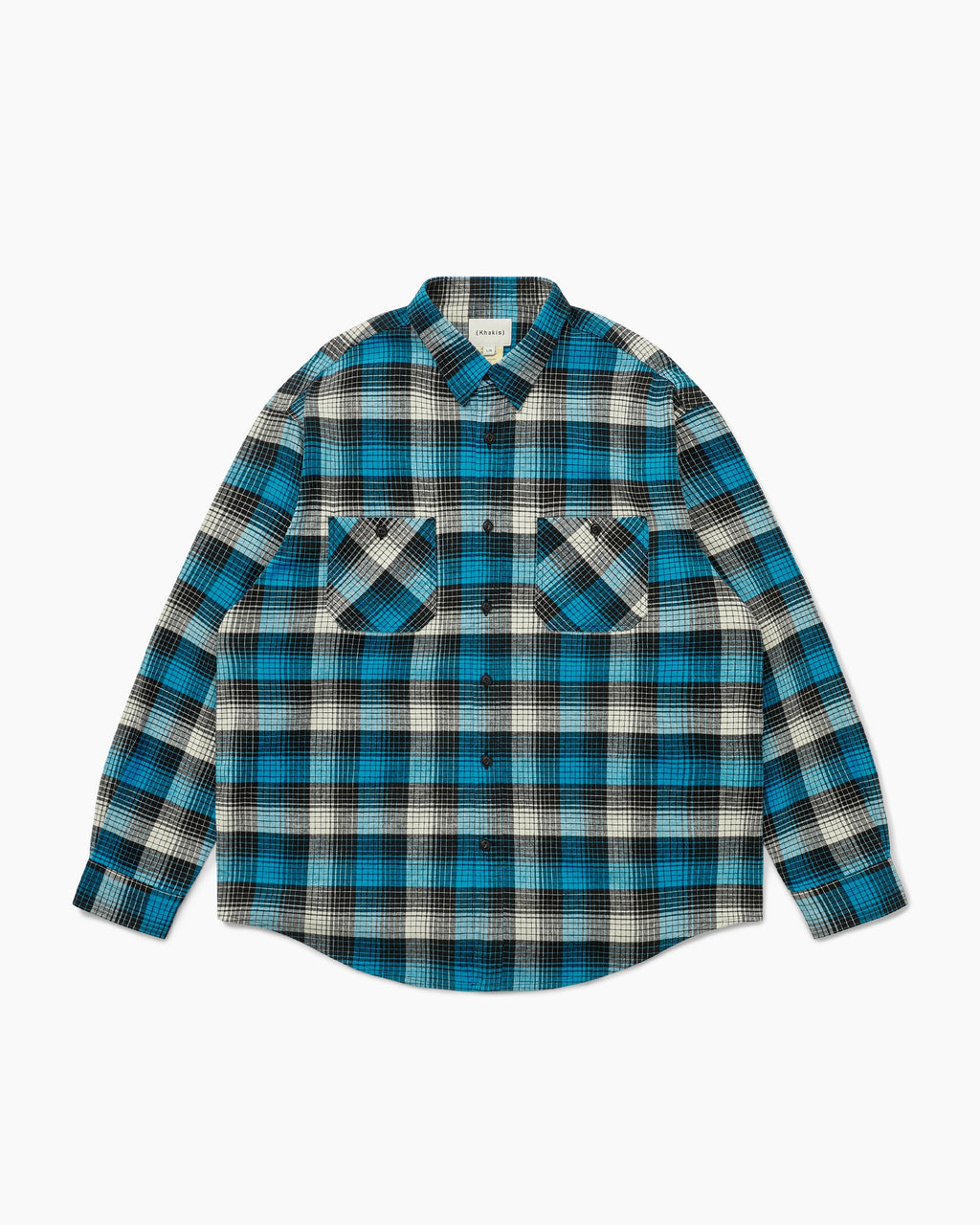 Khakis - Shadow Check Flannel Shirt (Blue) product image 1 | TRAB K-Fashion Australia