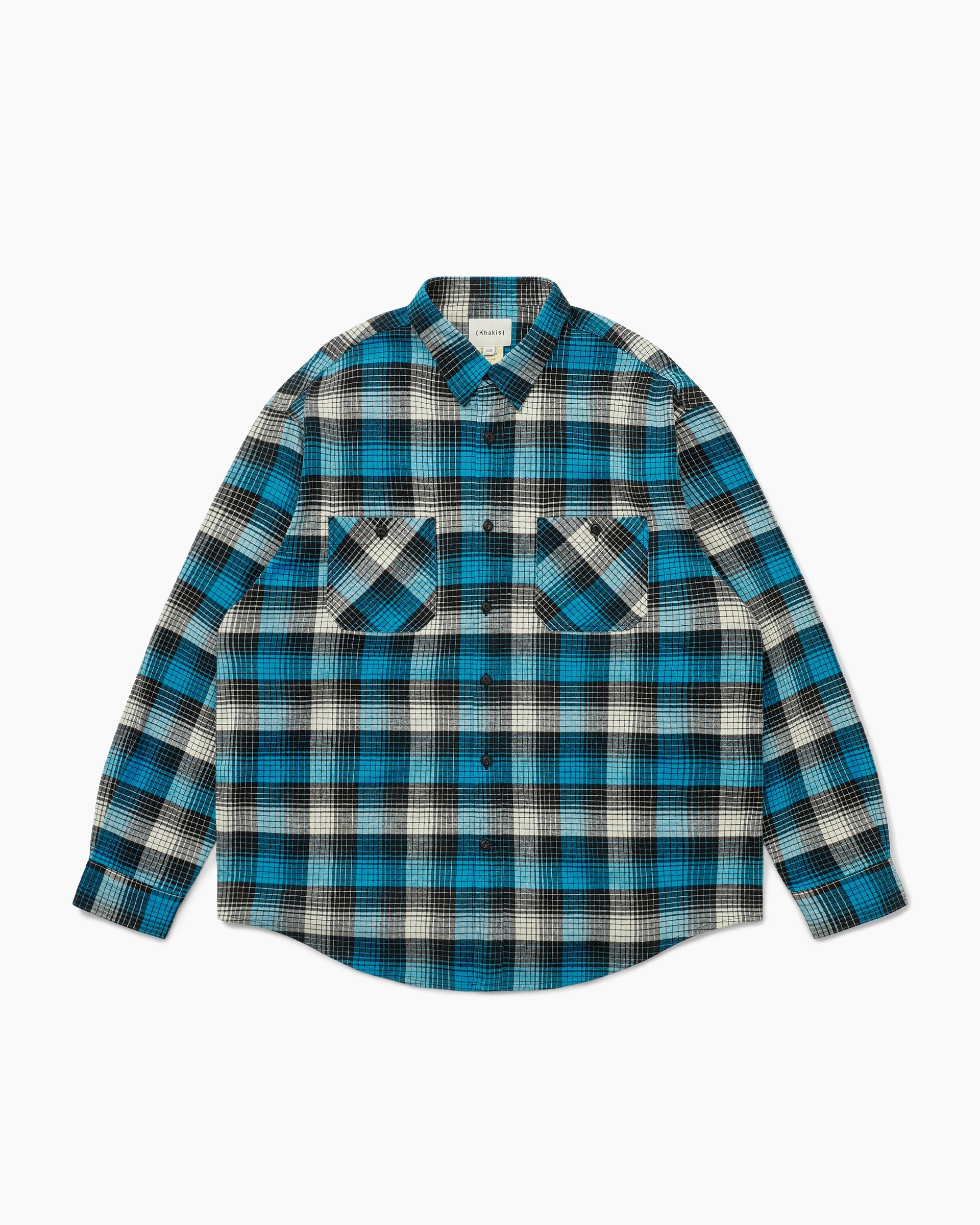 Khakis - Shadow Check Flannel Shirt (Blue) product image 1 | TRAB K-Fashion Australia