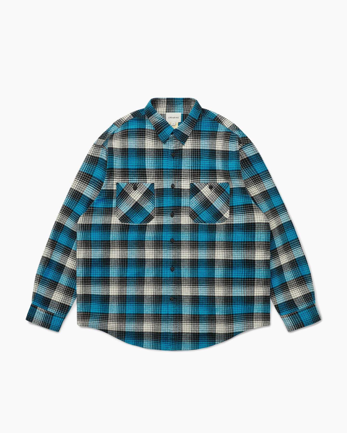 Khakis - Shadow Check Flannel Shirt (Blue) product image 1 | TRAB K-Fashion Australia