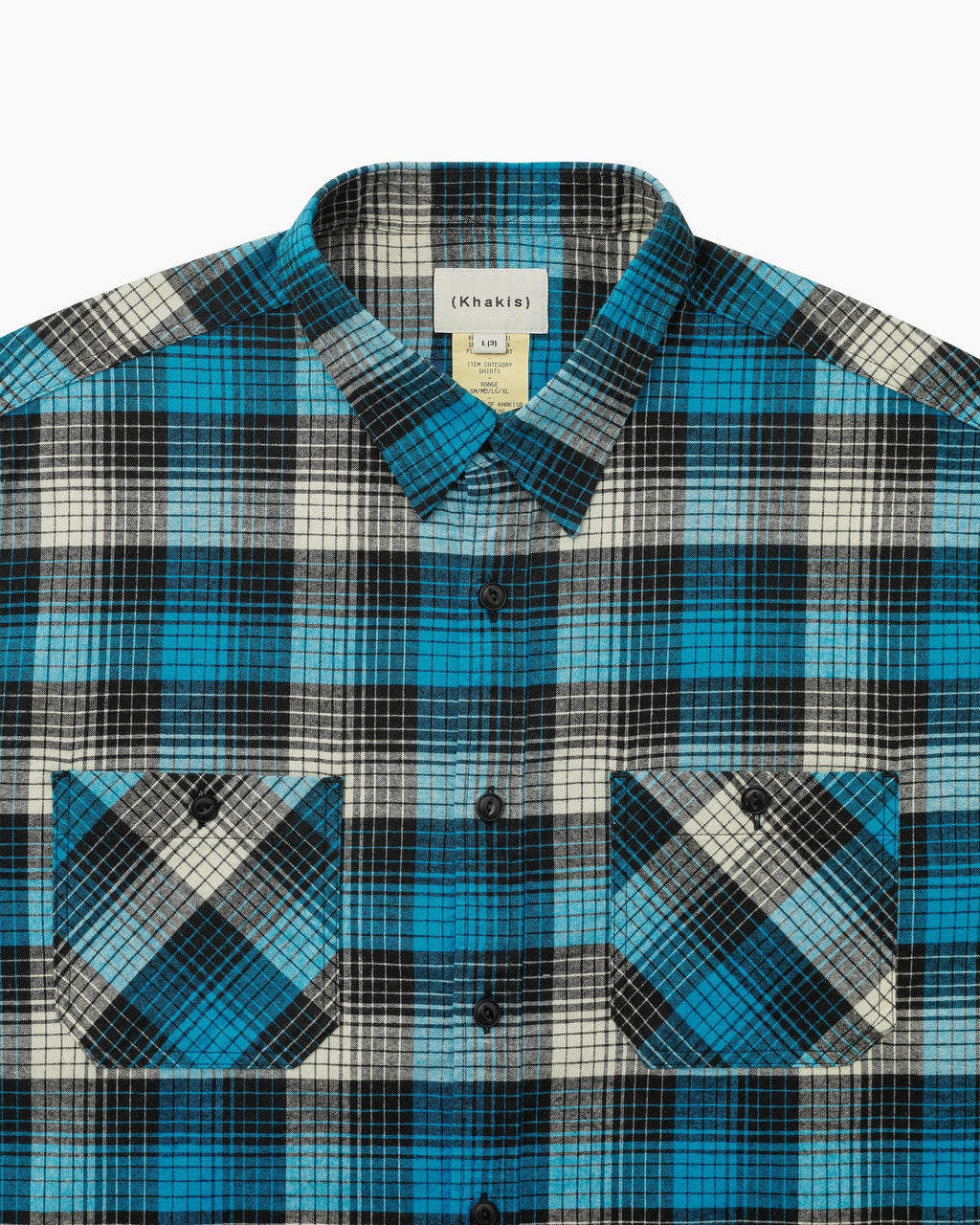 Khakis - Shadow Check Flannel Shirt (Blue) product image 2 | TRAB K-Fashion Australia