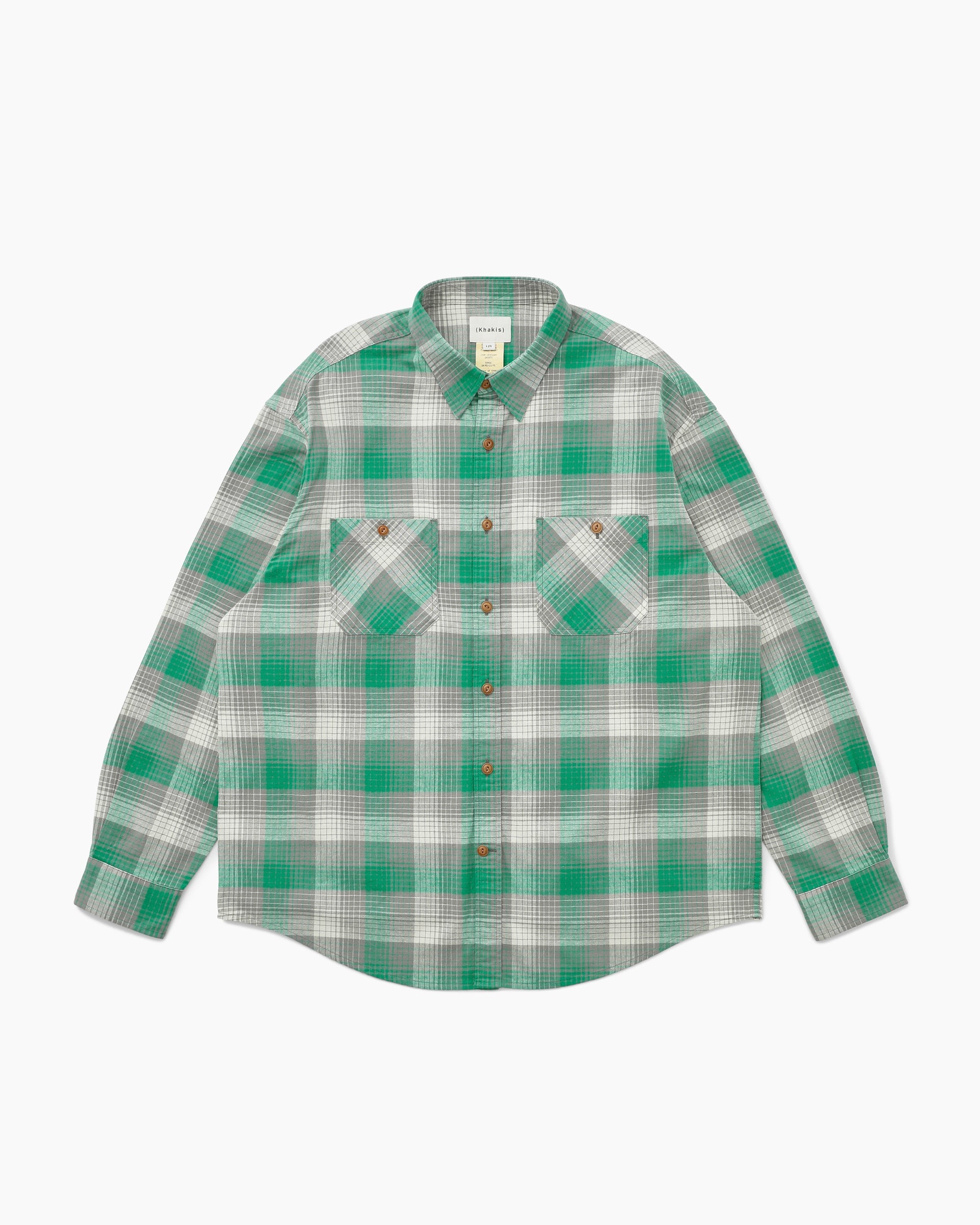 Khakis - Shadow Check Flannel Shirt (Green) product image 1 | TRAB K-Fashion Australia