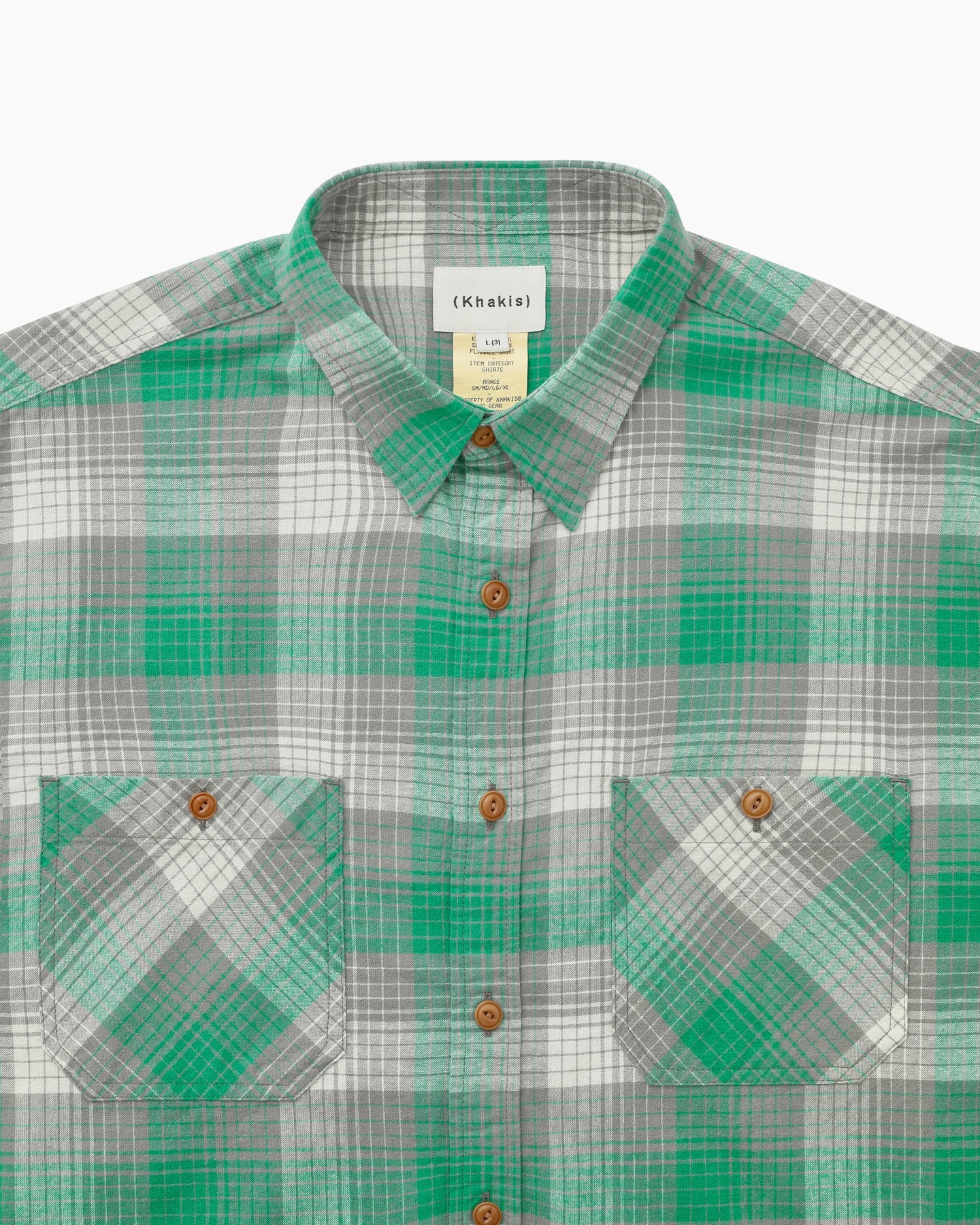 Khakis - Shadow Check Flannel Shirt (Green) product image 2 | TRAB K-Fashion Australia