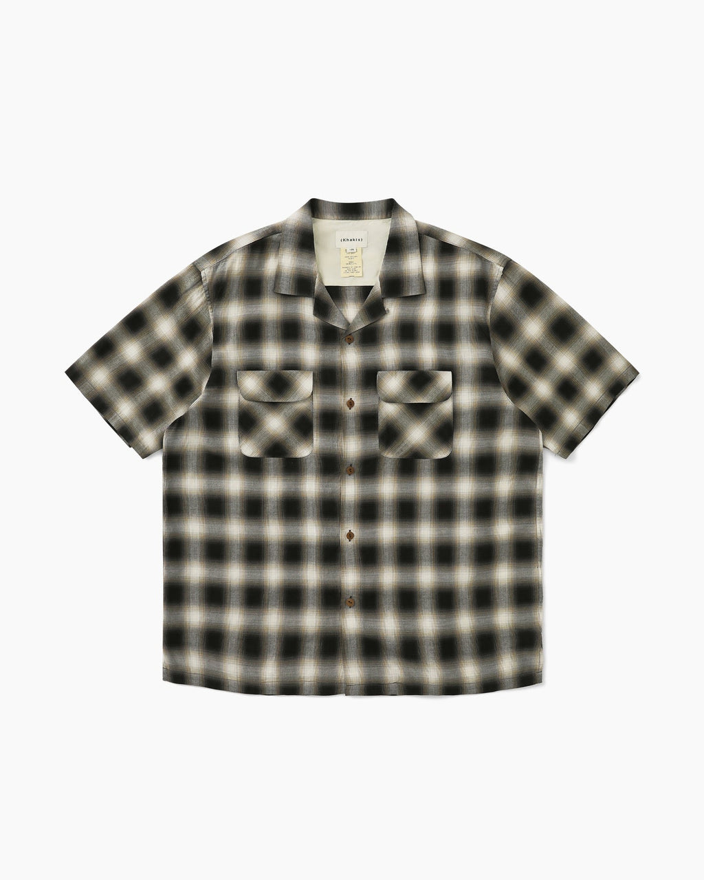 Khakis - Shadow Plaid S/S Shirt (Bark) product image 1 | TRAB K-Fashion Australia