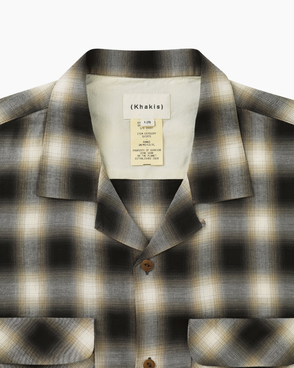 Khakis - Shadow Plaid S/S Shirt (Bark) product image 2 | TRAB K-Fashion Australia