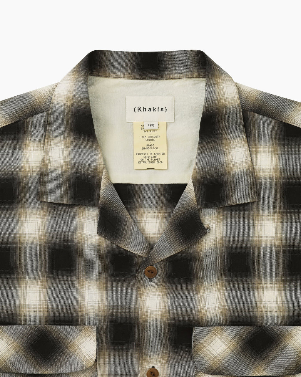 Khakis - Shadow Plaid S/S Shirt (Bark) product image 2 | TRAB K-Fashion Australia