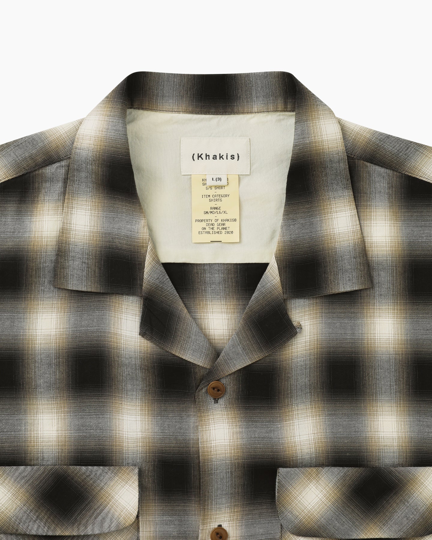 Khakis - Shadow Plaid S/S Shirt (Bark) product image 2 | TRAB K-Fashion Australia