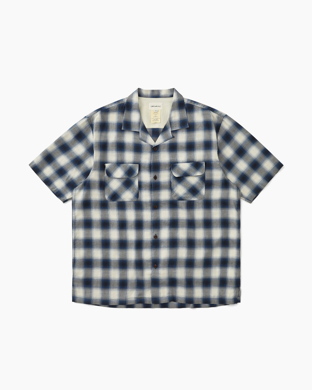 Khakis - Shadow Plaid S/S Shirt (Blue) product image 1 | TRAB K-Fashion Australia