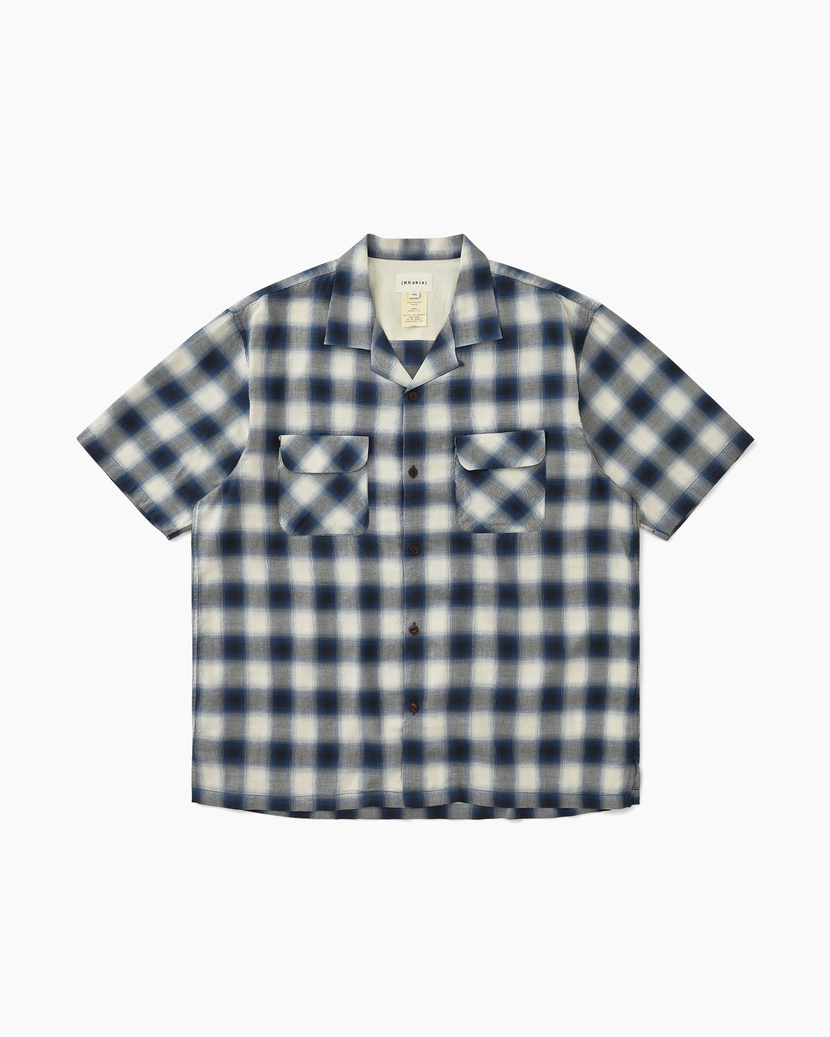 Khakis - Shadow Plaid S/S Shirt (Blue) product image 1 | TRAB K-Fashion Australia