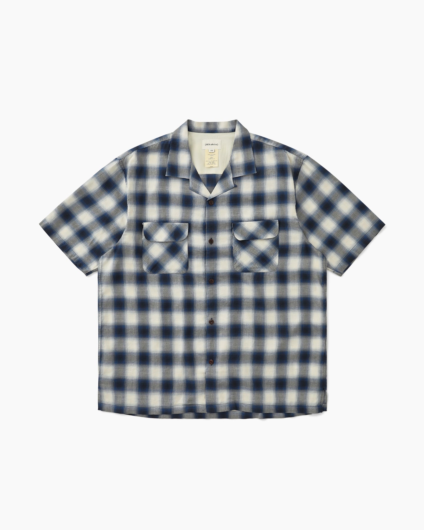 Khakis - Shadow Plaid S/S Shirt (Blue) product image 1 | TRAB K-Fashion Australia