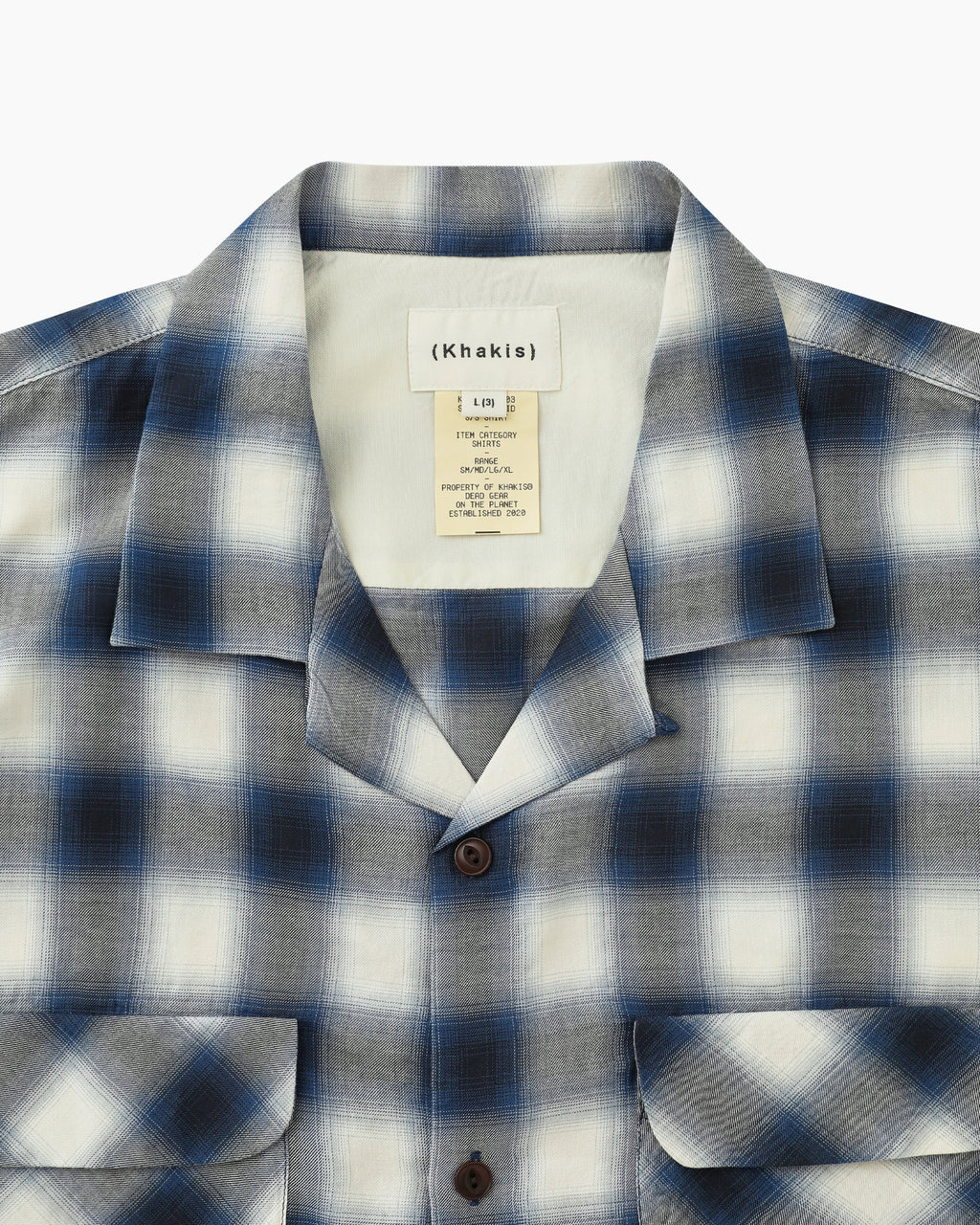 Khakis - Shadow Plaid S/S Shirt (Blue) product image 2 | TRAB K-Fashion Australia
