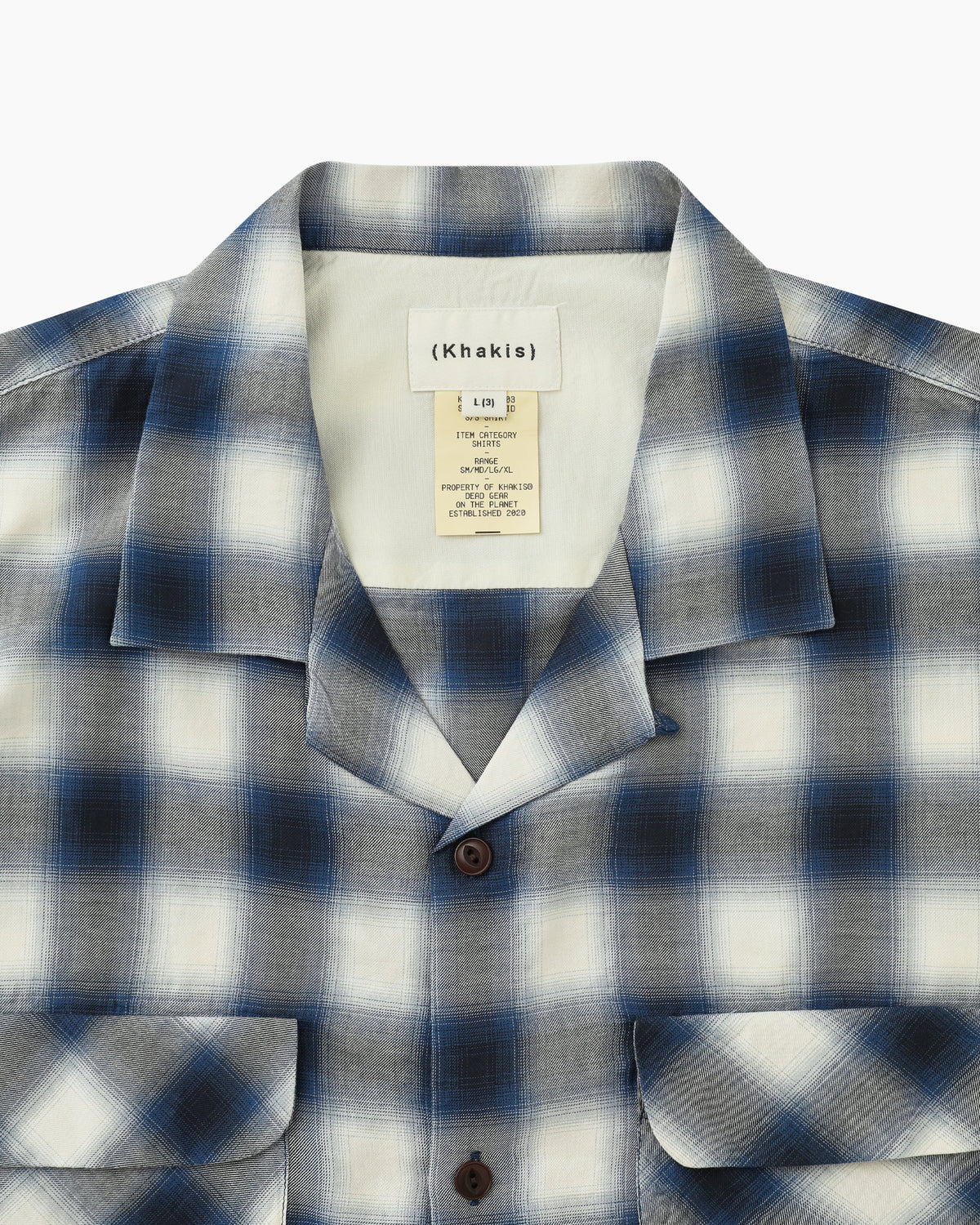 Khakis - Shadow Plaid S/S Shirt (Blue) product image 2 | TRAB K-Fashion Australia
