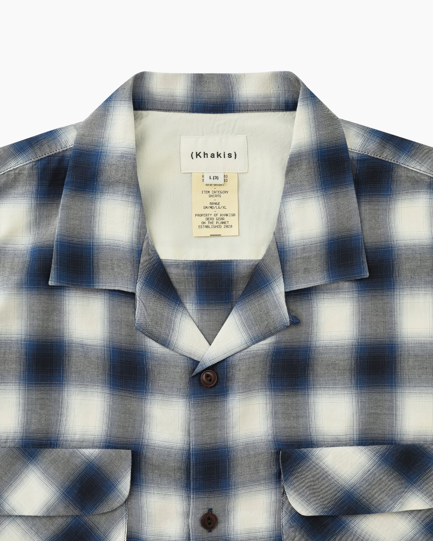 Khakis - Shadow Plaid S/S Shirt (Blue) product image 2 | TRAB K-Fashion Australia