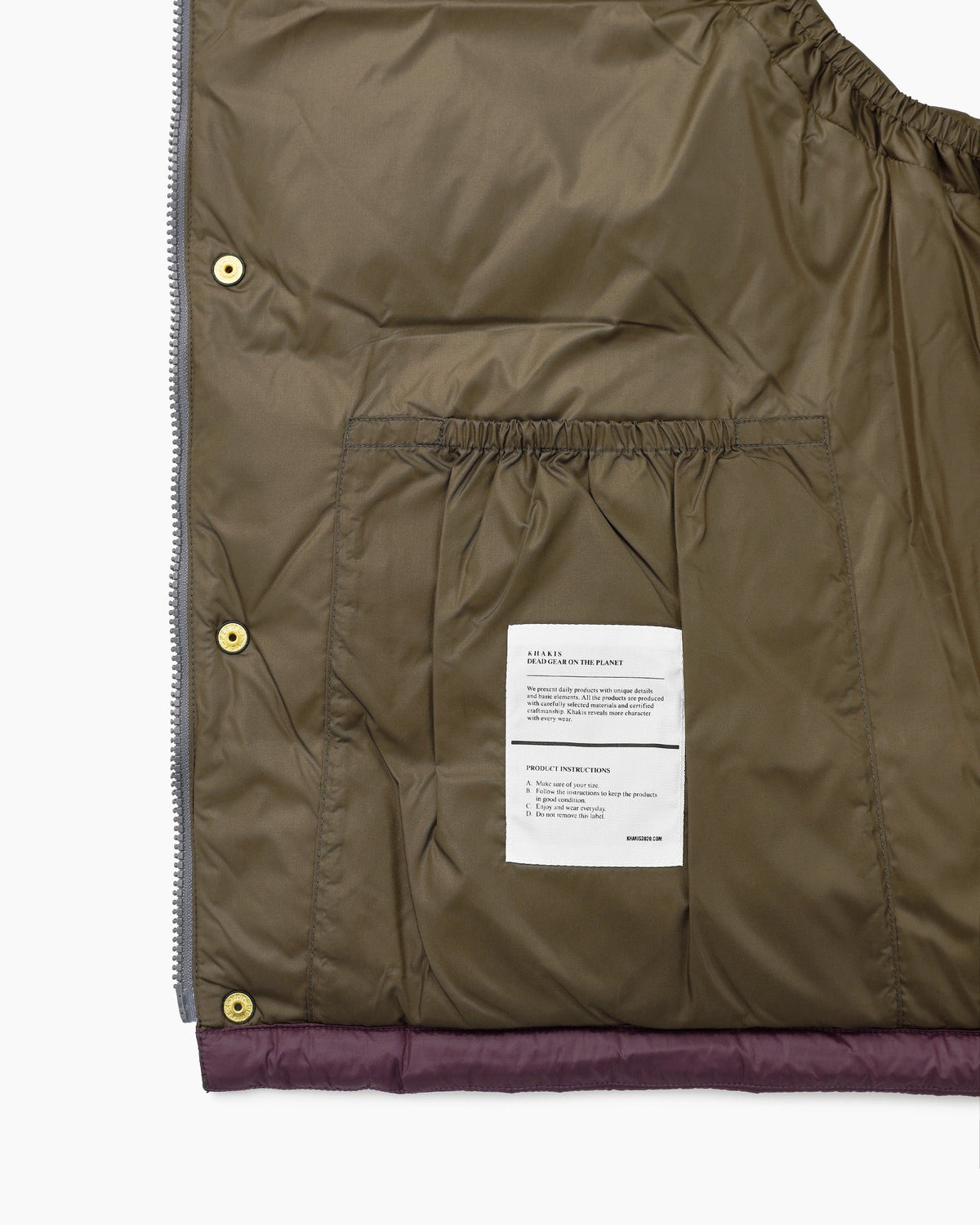 Khakis - Snowfield Down Vest (Burgundy) product image 5 | TRAB K-Fashion Australia