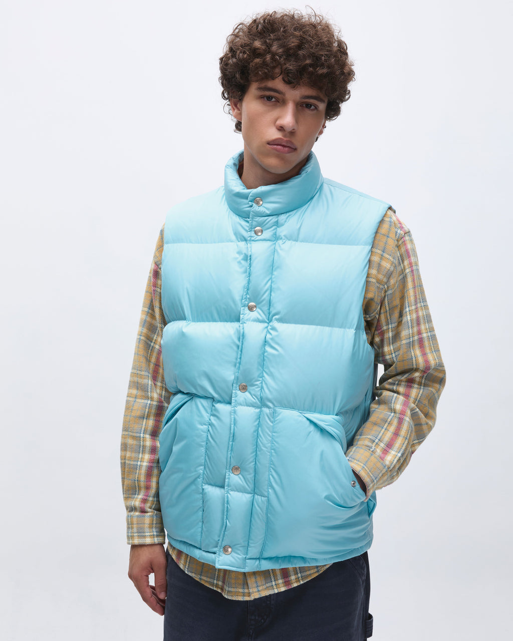 Khakis - Snowfield Down Vest (Sky) product image 7 | TRAB K-Fashion Australia