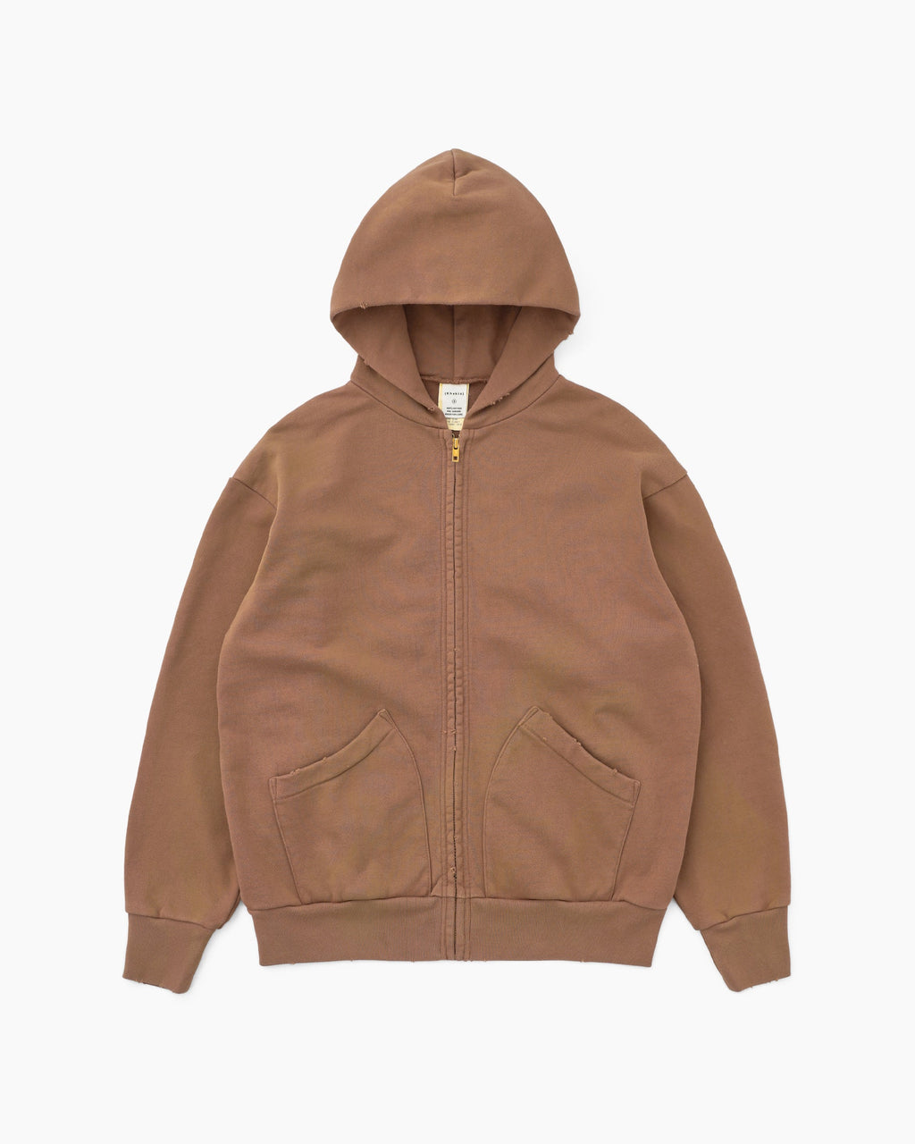 Khakis - Stained Full Zip Hoodie (Brick) product image 1 | TRAB K-Fashion Australia