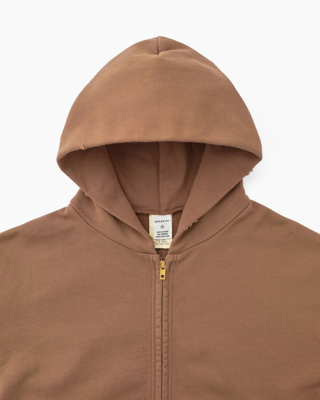 Khakis - Stained Full Zip Hoodie (Brick) product image 2 | TRAB K-Fashion Australia
