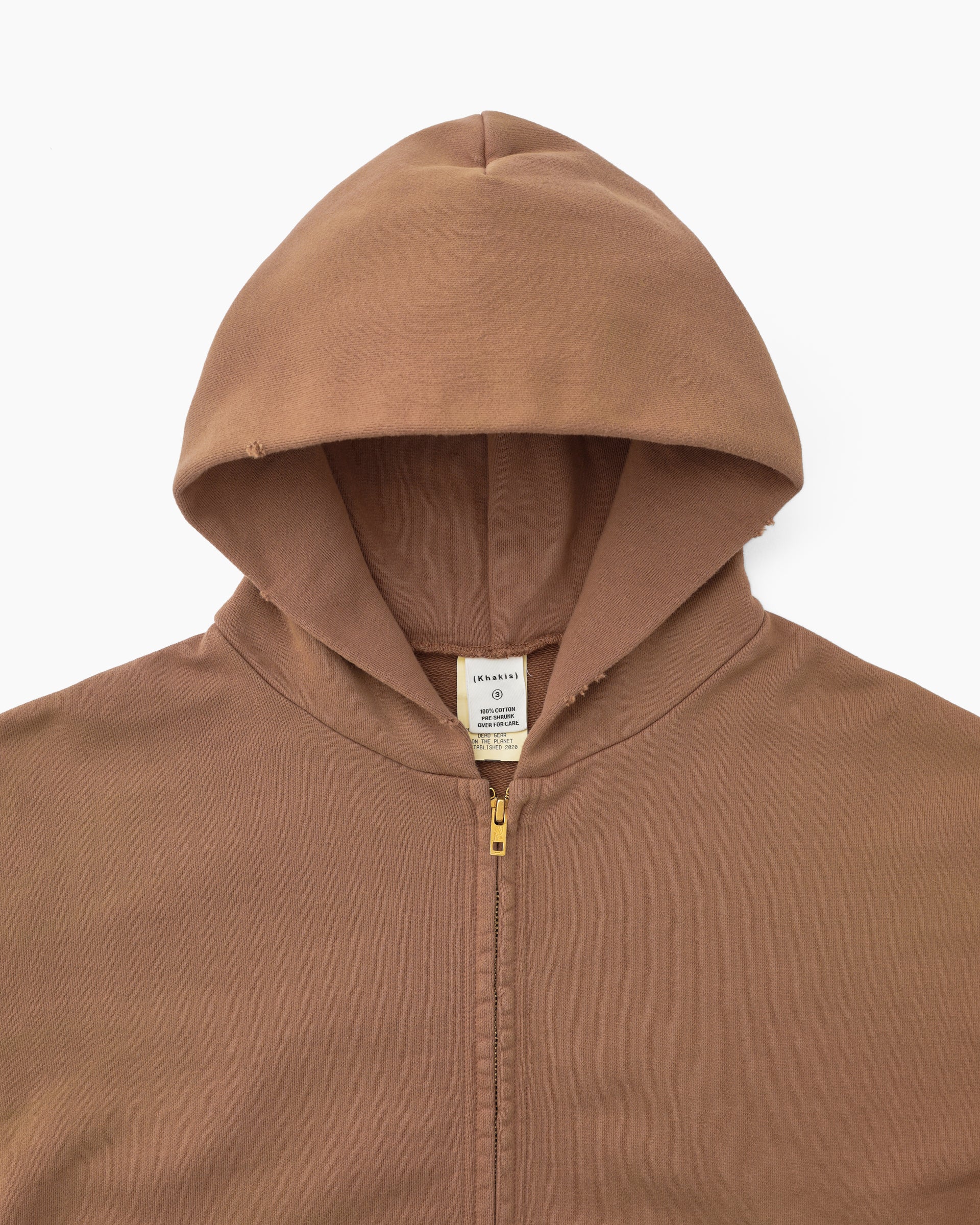 Khakis - Stained Full Zip Hoodie (Brick) product image 2 | TRAB K-Fashion Australia