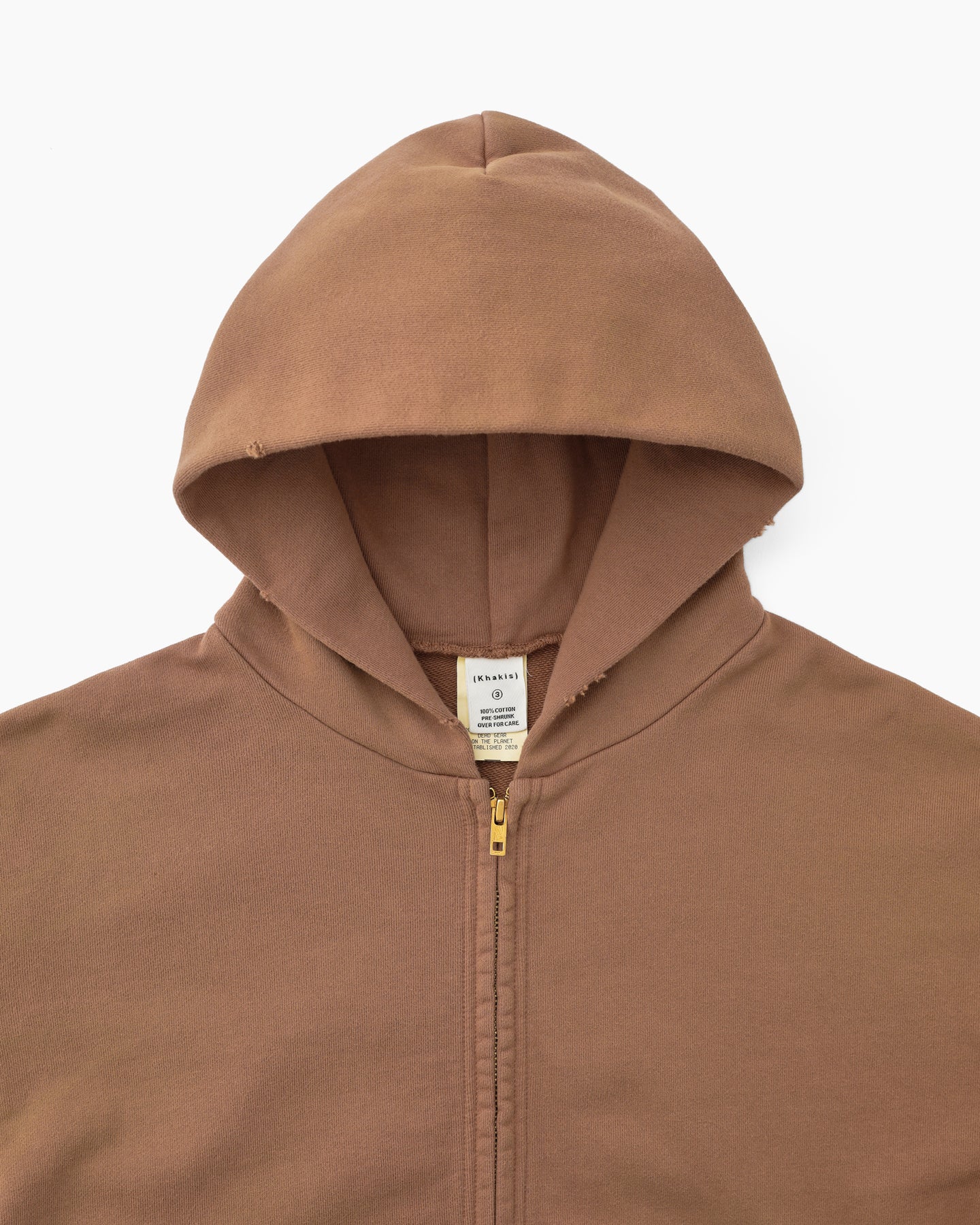 Khakis - Stained Full Zip Hoodie Brick product image 2 | TRAB K-Fashion Australia