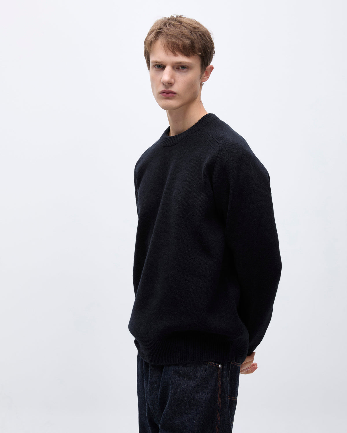 Khakis - Stock Crewneck Sweater (Dark Navy) product image 6 | TRAB K-Fashion Australia