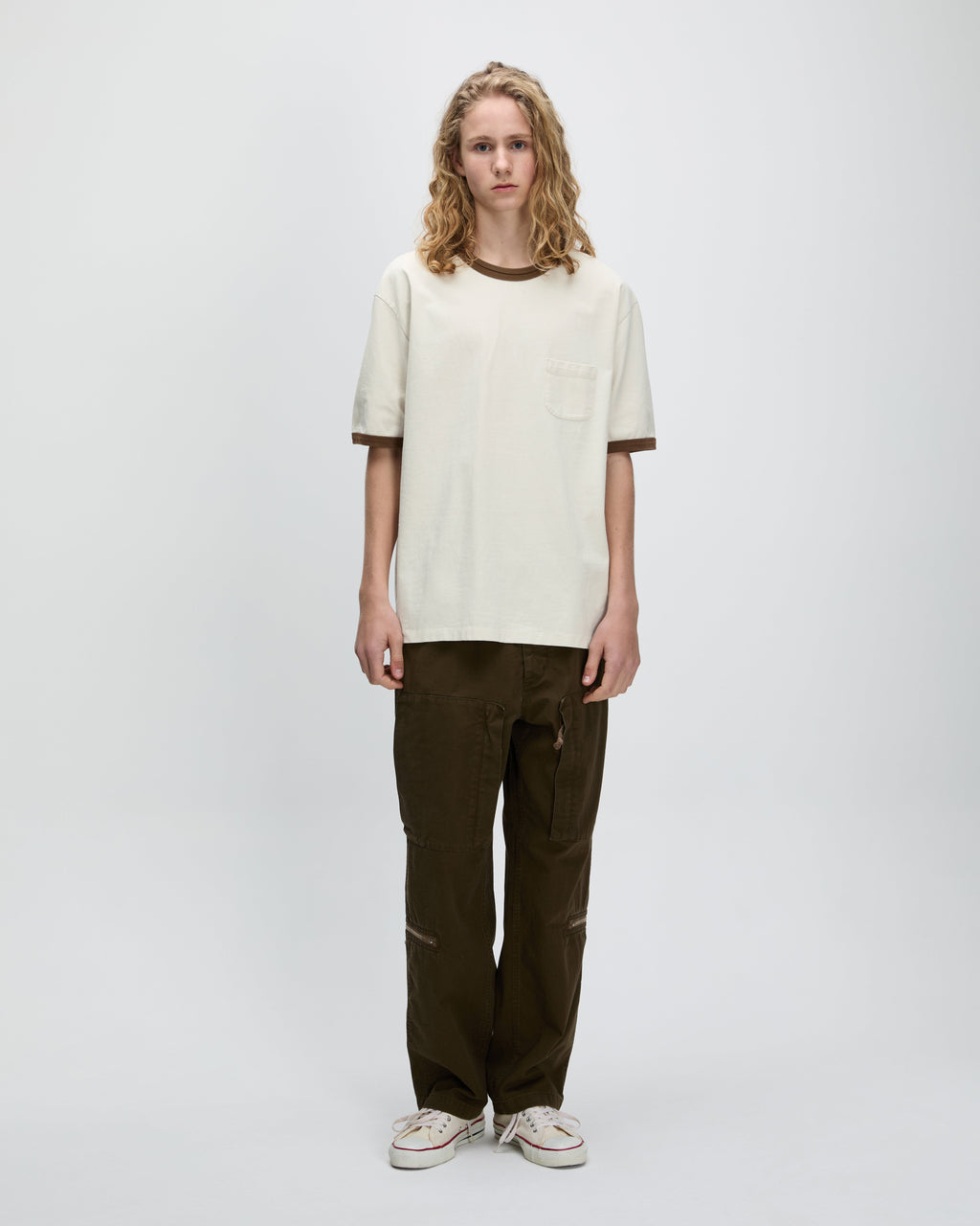 Khakis - Washed Ringer Tee (Brown) product image 4 | TRAB K-Fashion Australia