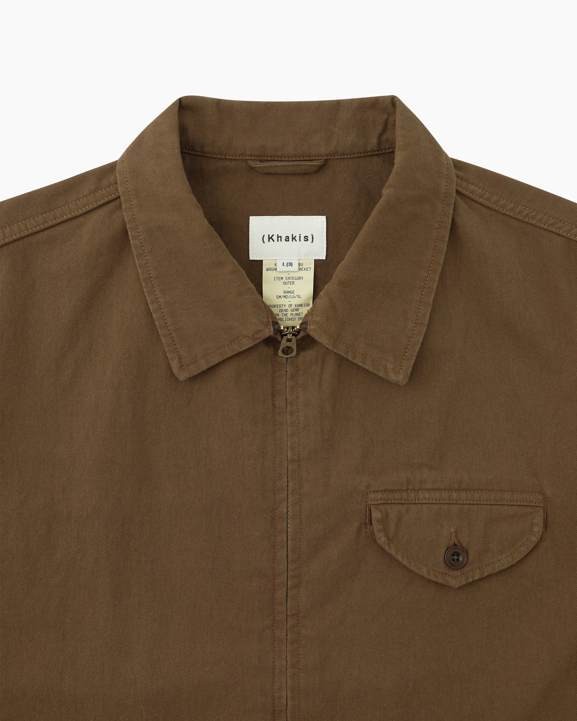 Khakis - Washed Swing Jacket (Brown) product image 2 | TRAB K-Fashion Australia