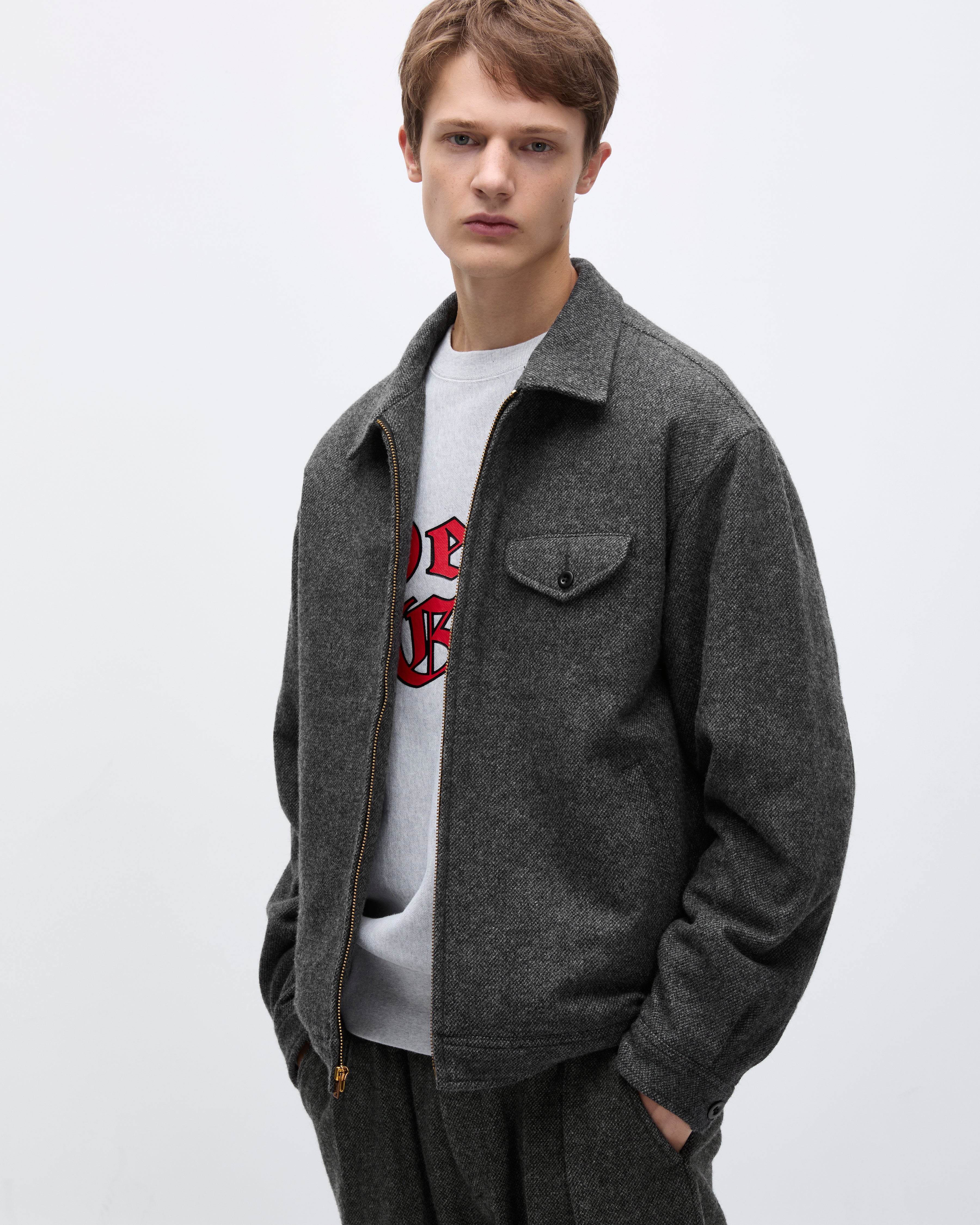 Khakis - Wool Swing Jacket (Charcoal) product image 7 | TRAB K-Fashion Australia