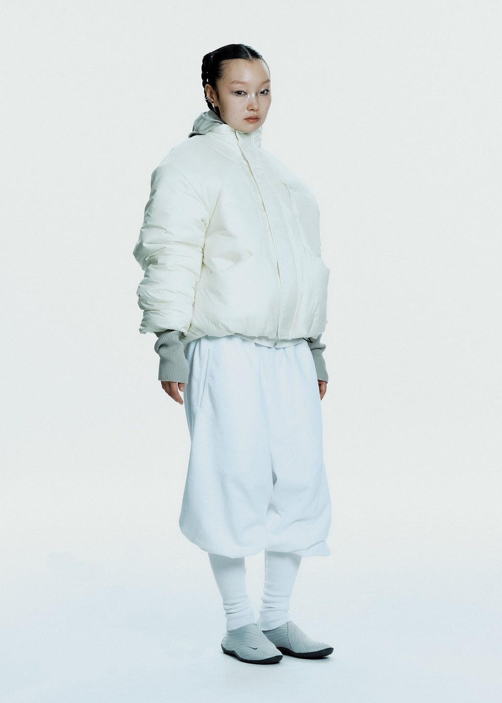 Hyein Seo - Padded Jacket w/ Balaclava (Pale Yellow) product image 2 | TRAB K-Fashion Australia