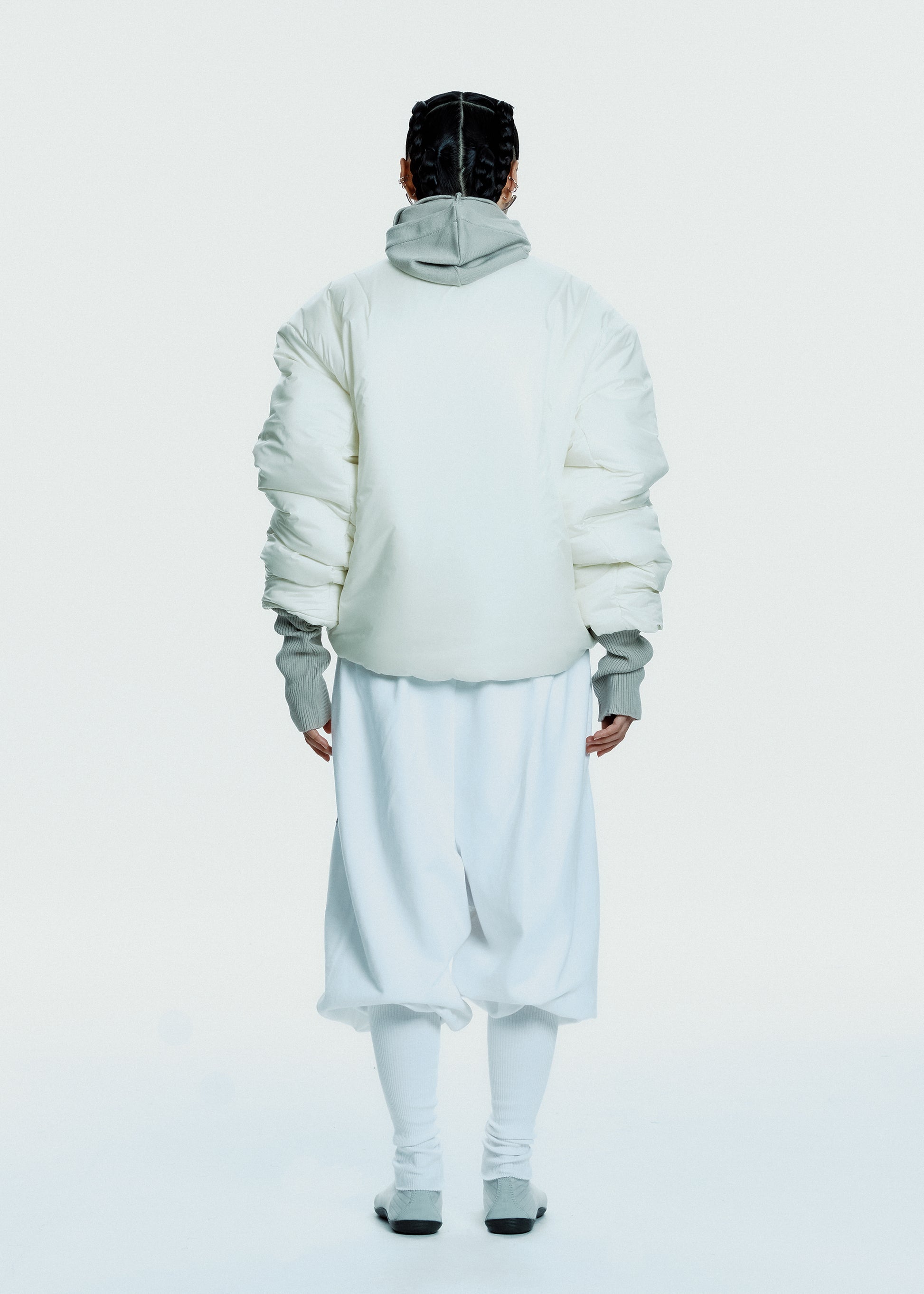 Hyein Seo - Padded Jacket w/ Balaclava (Pale Yellow) product image 3 | TRAB K-Fashion Australia