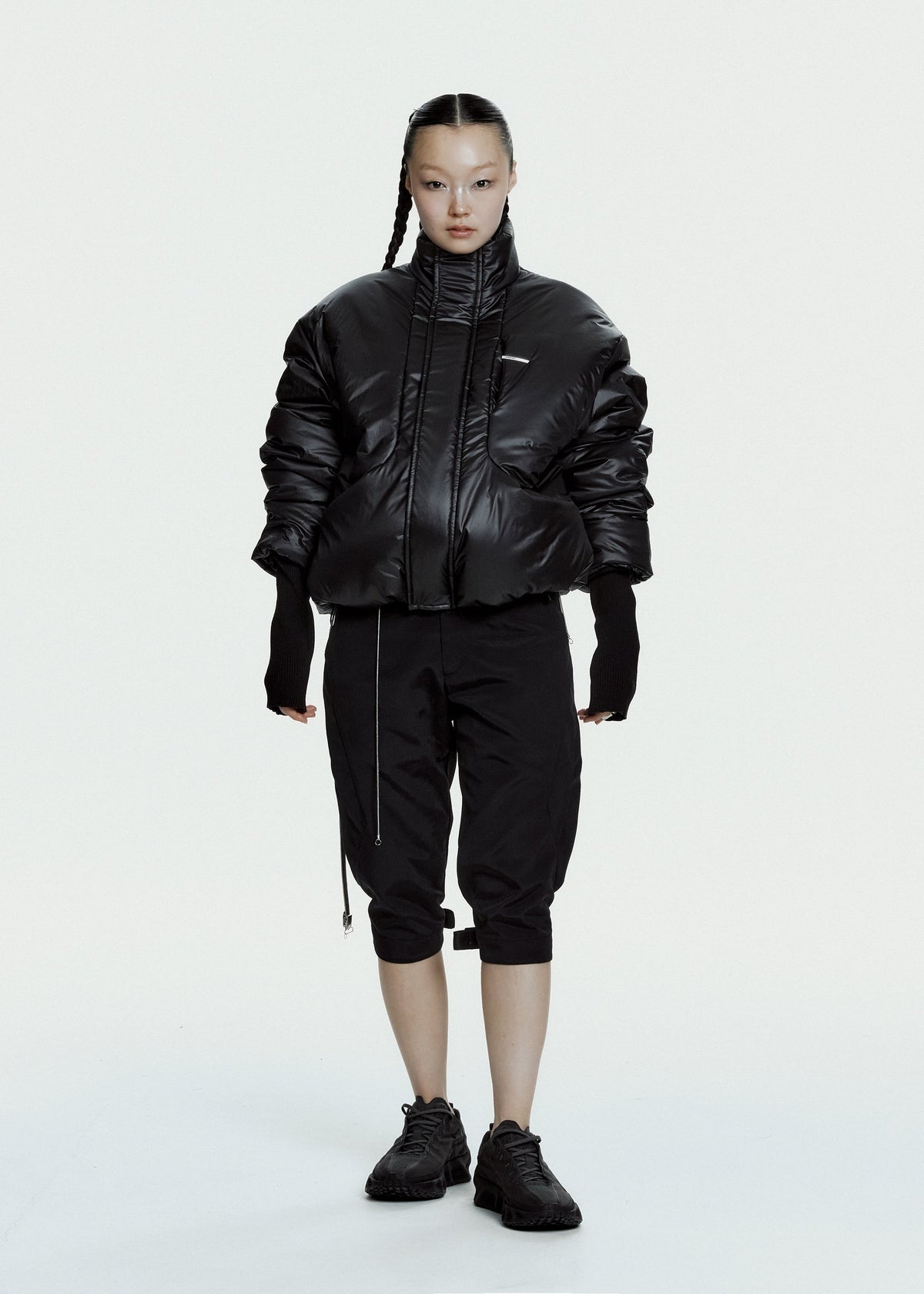 Hyein Seo - Convertible Moto Pants (Black) product image 9 | TRAB K-Fashion Australia