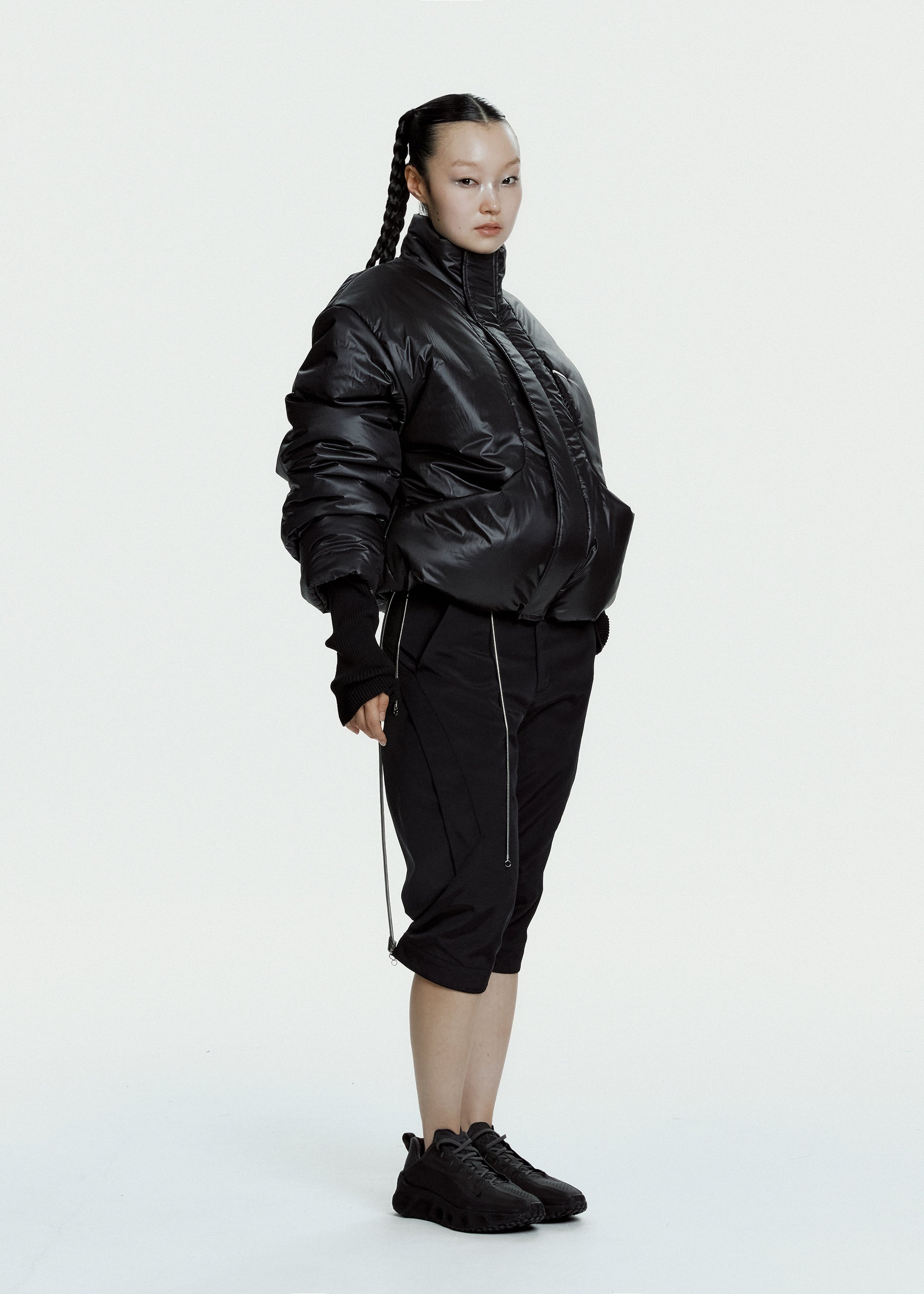 Hyein Seo - Padded Jacket w/ Balaclava (Black) product image 6 | TRAB K-Fashion Australia