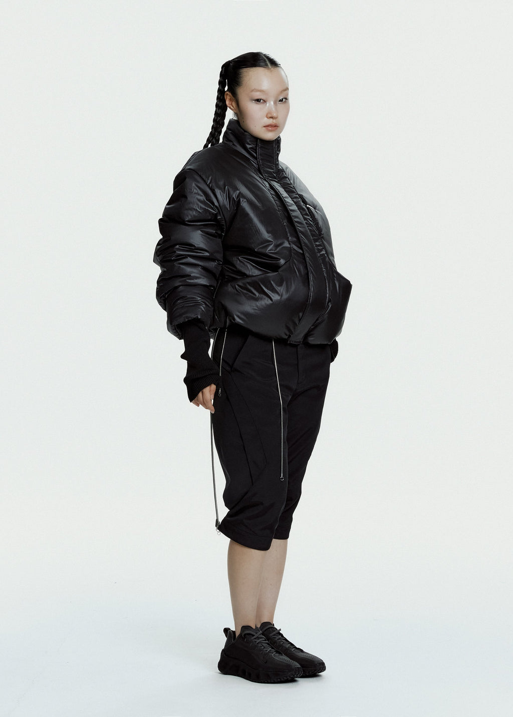 Hyein Seo - Convertible Moto Pants (Black) product image 10 | TRAB K-Fashion Australia