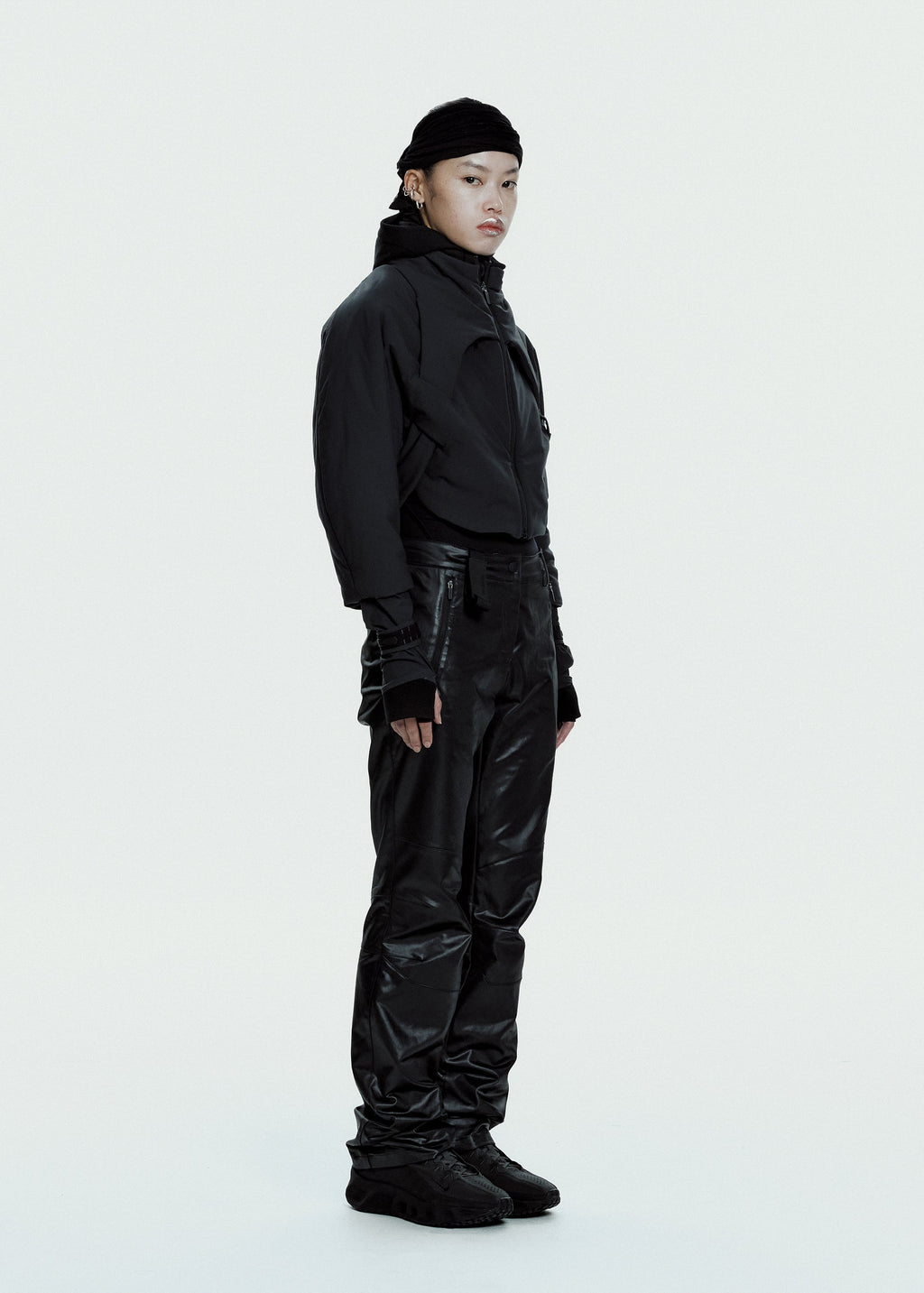 Hyein Seo - Padded Harness Jacket w/ Balaclava (Charcoal) product image 2 | TRAB K-Fashion Australia