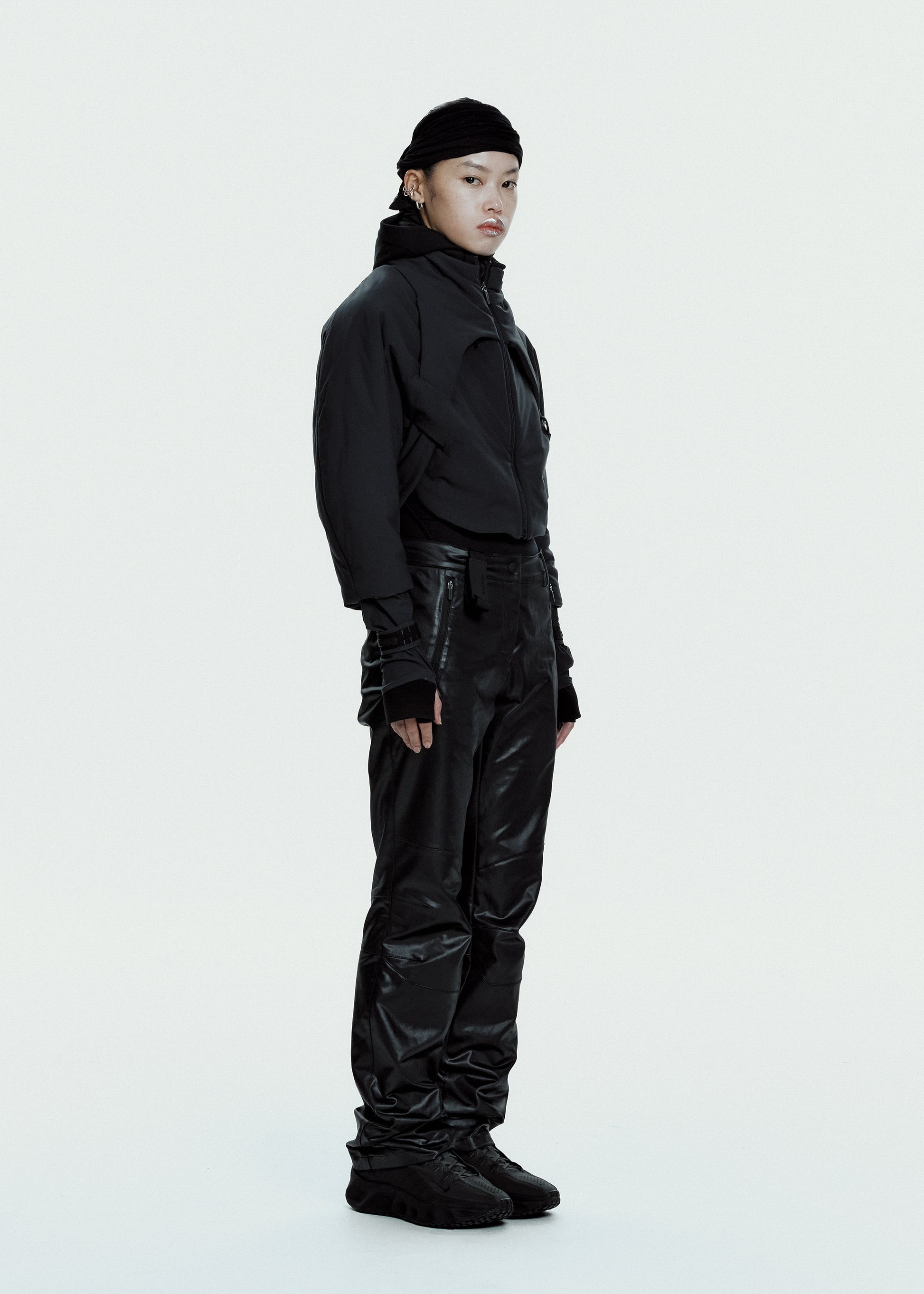 Hyein Seo - Padded Harness Jacket w/ Balaclava (Charcoal) product image 2 | TRAB K-Fashion Australia