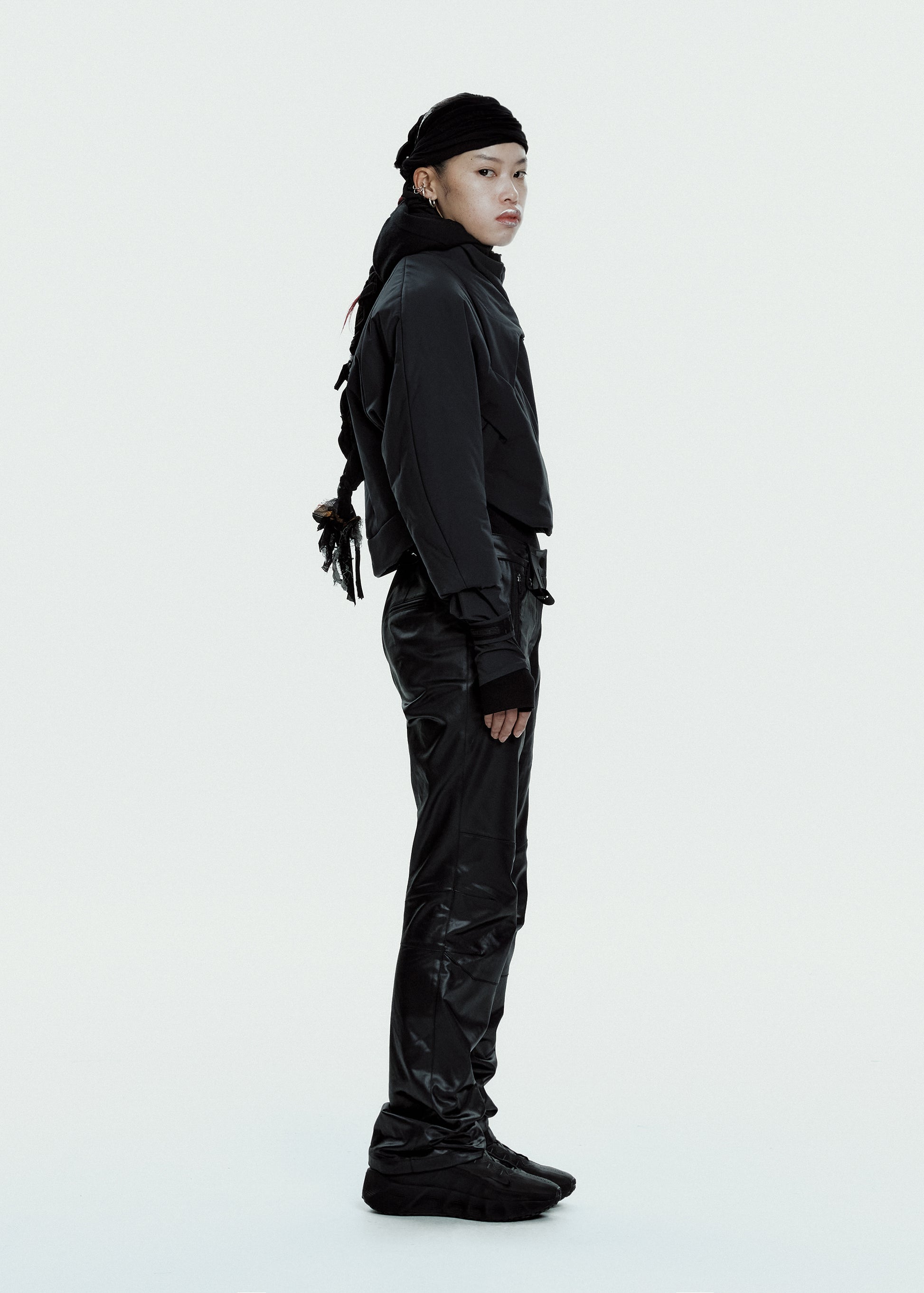 Hyein Seo - Padded Harness Jacket w/ Balaclava (Charcoal) product image 3 | TRAB K-Fashion Australia