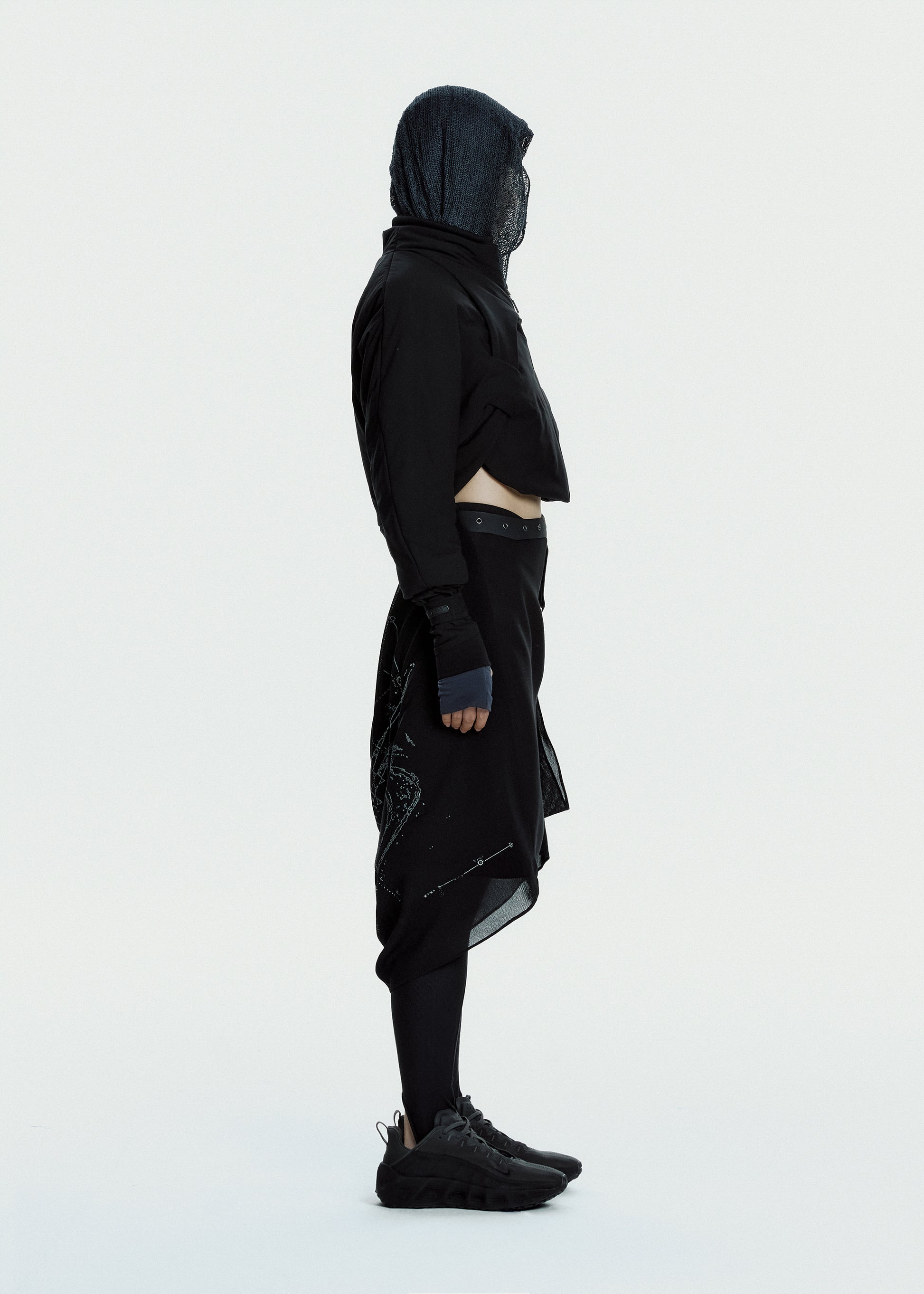 Hyein Seo - Padded Harness Jacket w/ Balaclava (Black) product image 5 | TRAB K-Fashion Australia