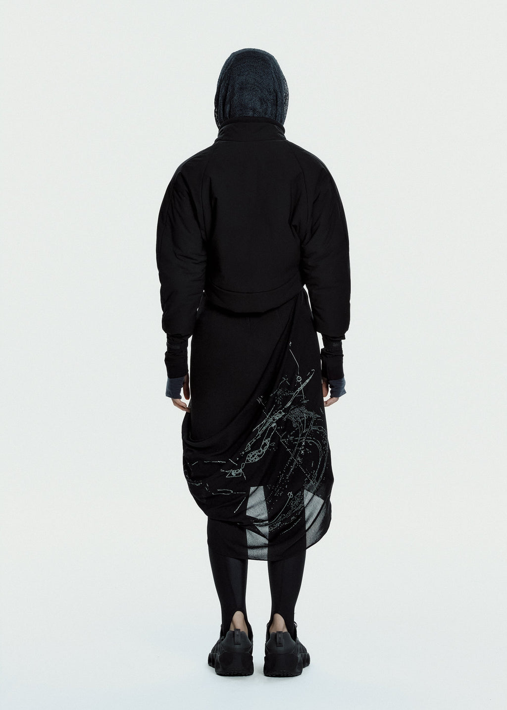 Hyein Seo - Padded Harness Jacket w/ Balaclava (Black) product image 6 | TRAB K-Fashion Australia