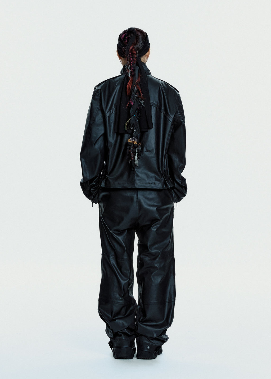 Hyein Seo - Coated Cotton Rider Jacket (Black) product image 4 | TRAB K-Fashion Australia