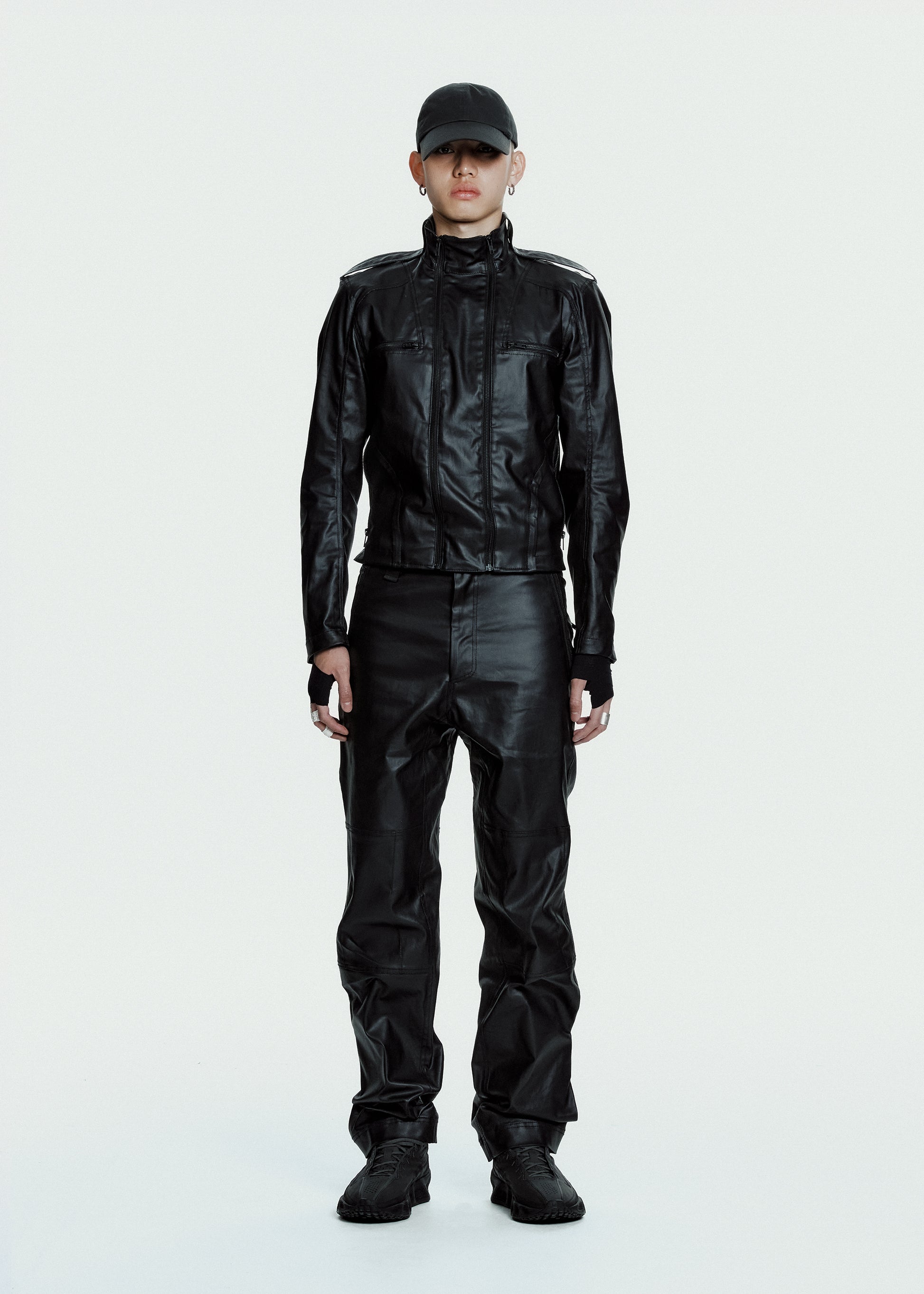 Hyein Seo - Coated Cotton Rider Jacket (Black) product image 5 | TRAB K-Fashion Australia