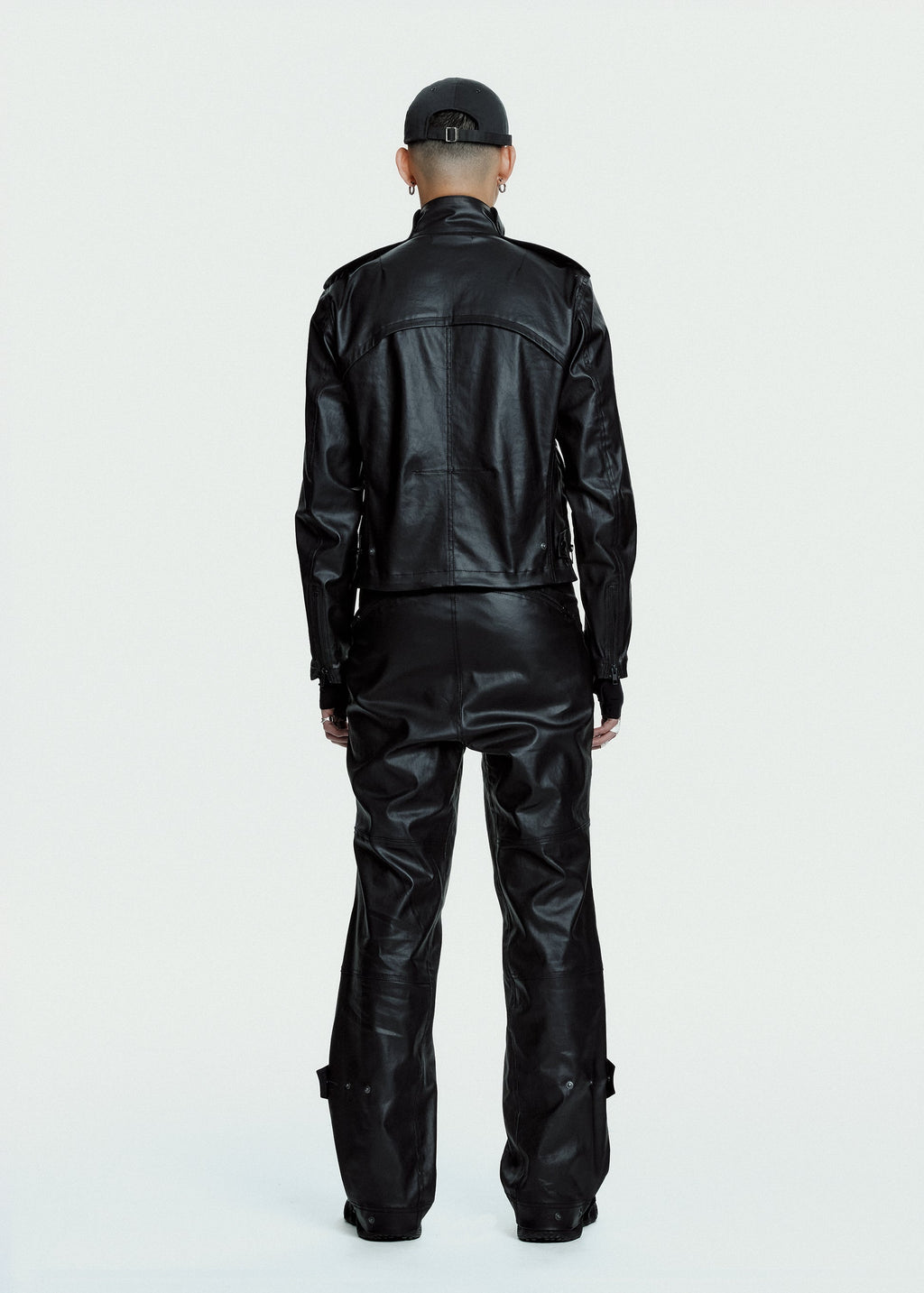 Hyein Seo - Coated Cotton Rider Pants (Black) product image 3 | TRAB K-Fashion Australia