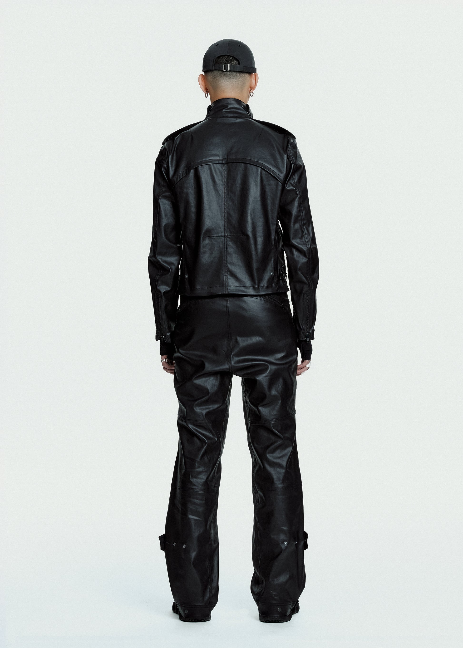 Hyein Seo - Coated Cotton Rider Pants (Black) product image 3 | TRAB K-Fashion Australia
