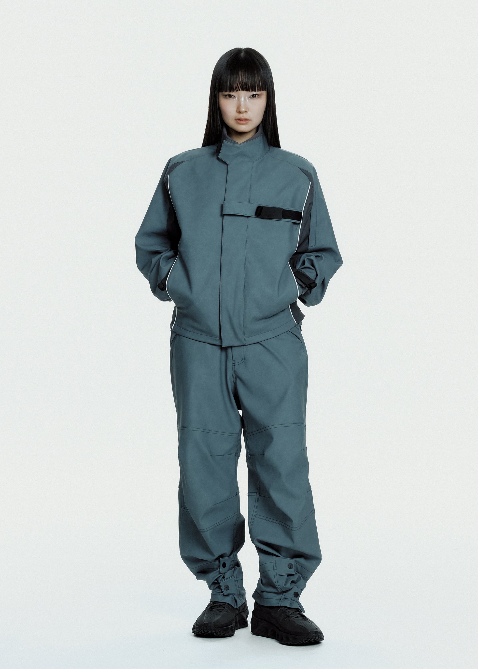 Hyein Seo - Biker Pants w/ Detachable Bag (Slate Grey) product image 1 | TRAB K-Fashion Australia