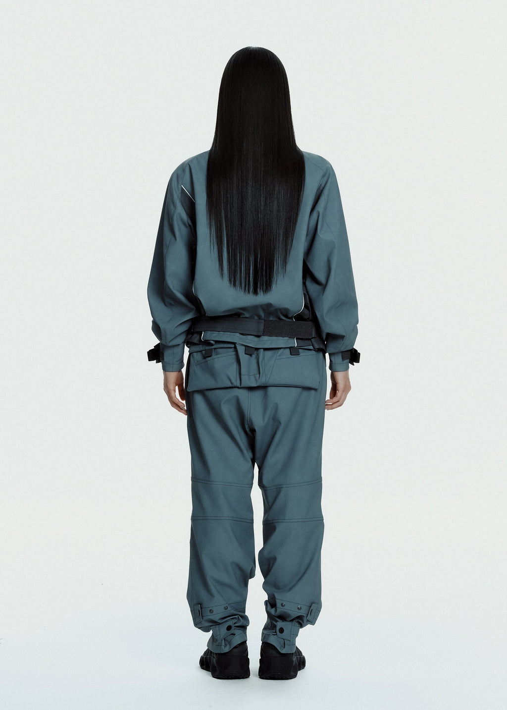 Hyein Seo - Biker Pants w/ Detachable Bag (Slate Grey) product image 4 | TRAB K-Fashion Australia
