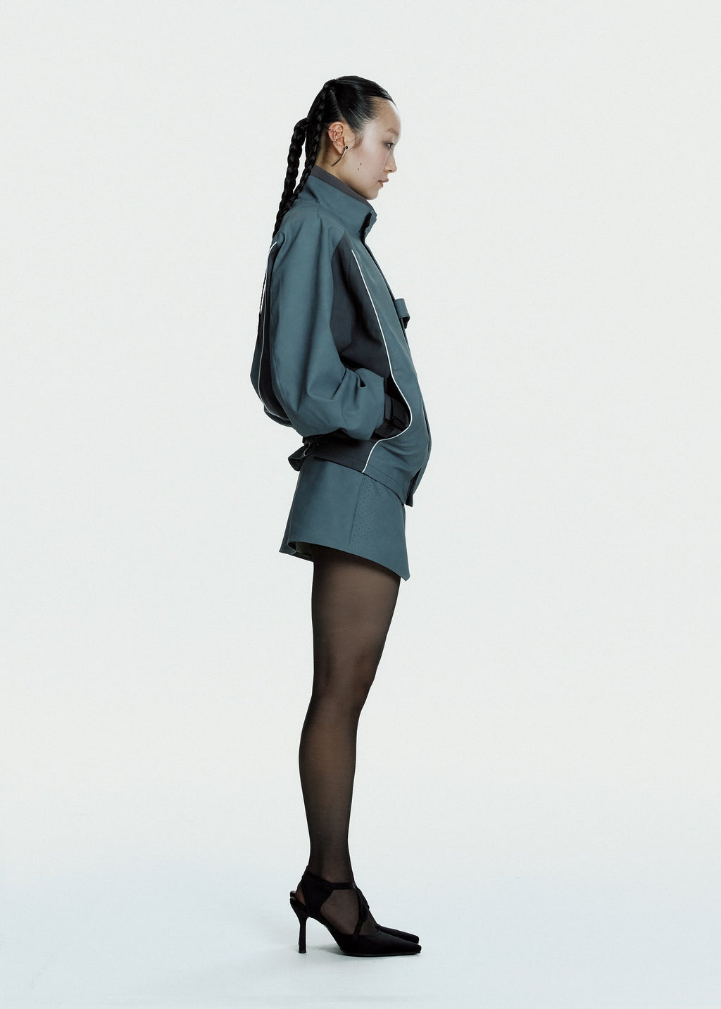 Hyein Seo - Racer Mini Skirt (Slate Grey) product image 5 | TRAB K-Fashion Australia