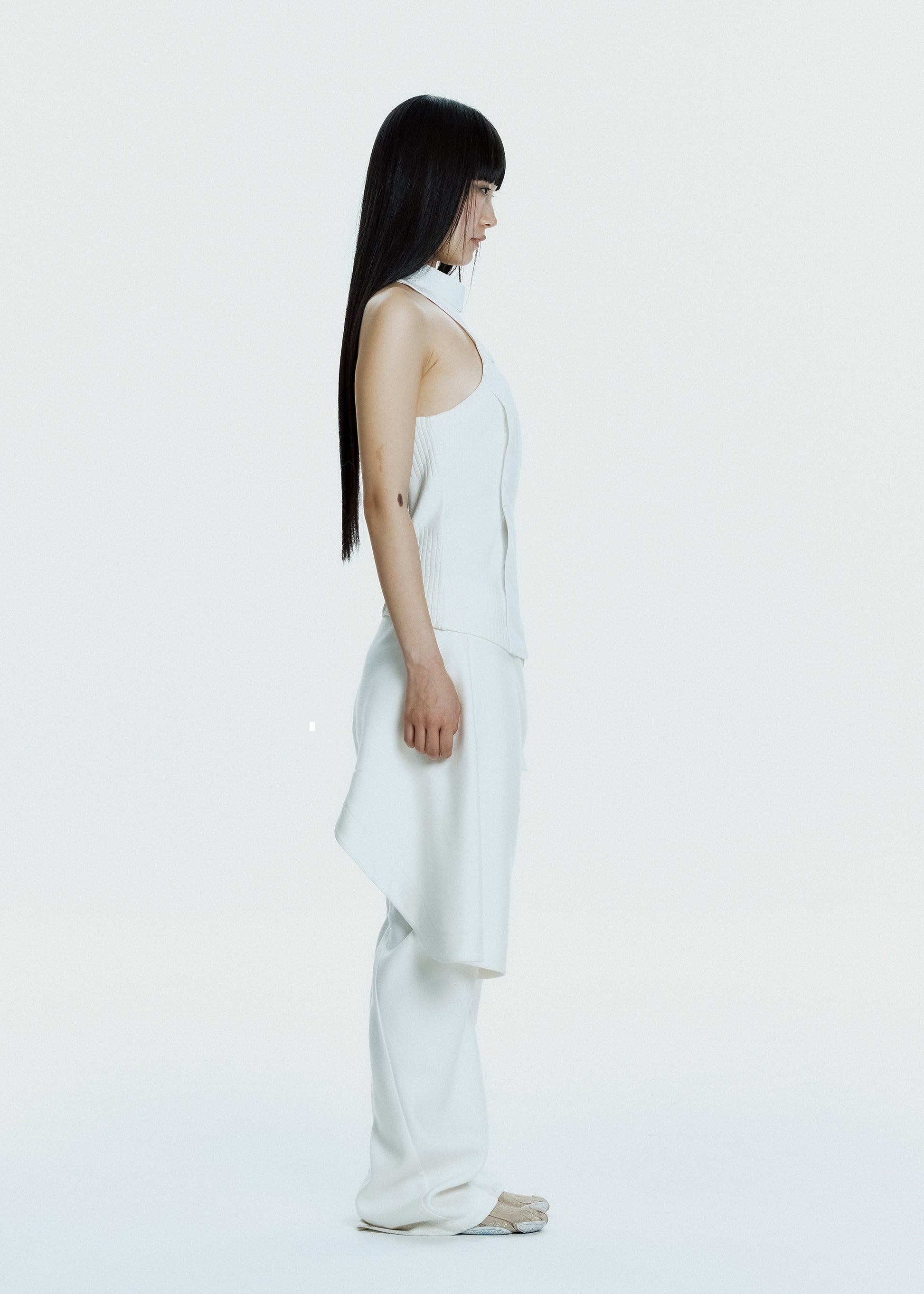 Hyein Seo - Double Layer Moto Jacket (White) product image 7 | TRAB K-Fashion Australia