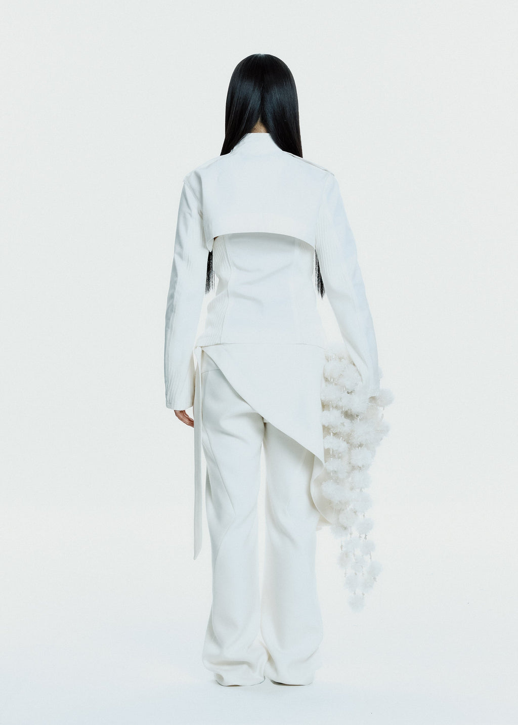 Hyein Seo - Double Layer Moto Jacket (White) product image 4 | TRAB K-Fashion Australia