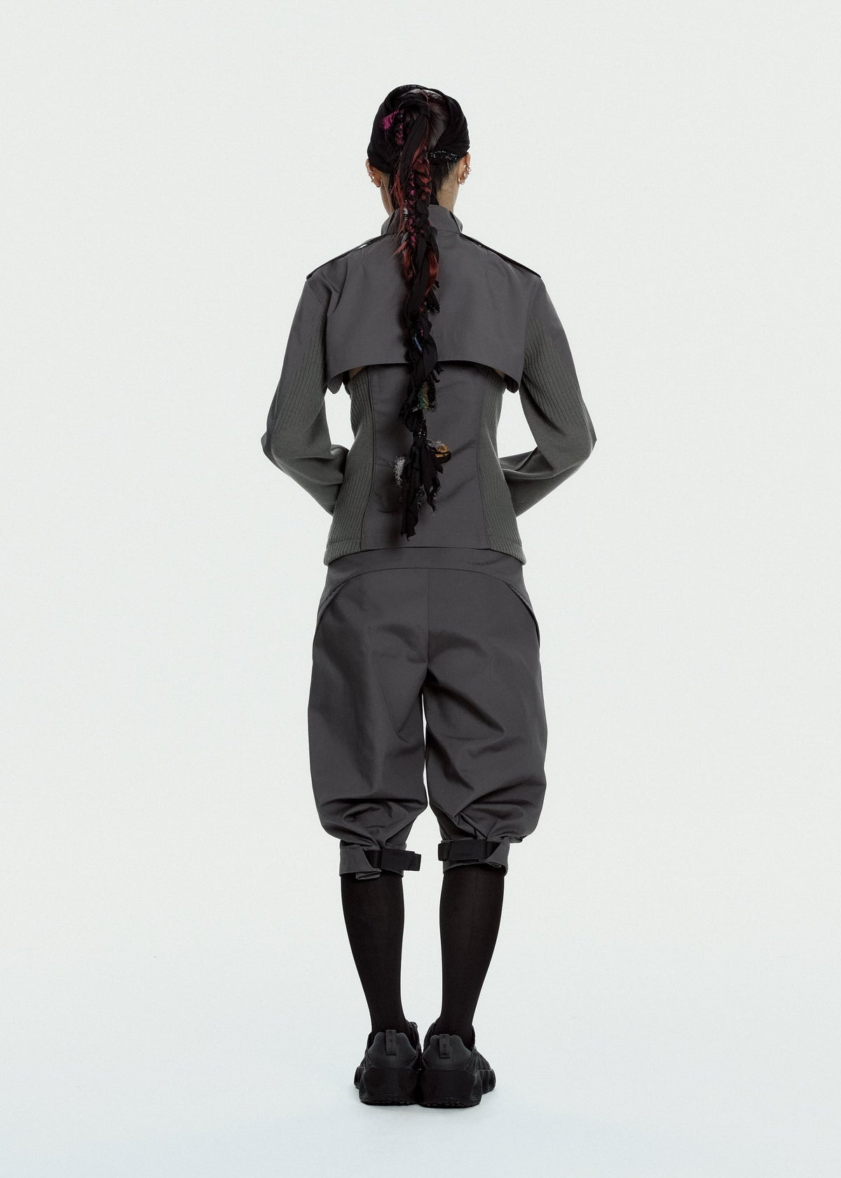 Hyein Seo - Convertible Moto Pants (Charcoal) product image 12 | TRAB K-Fashion Australia