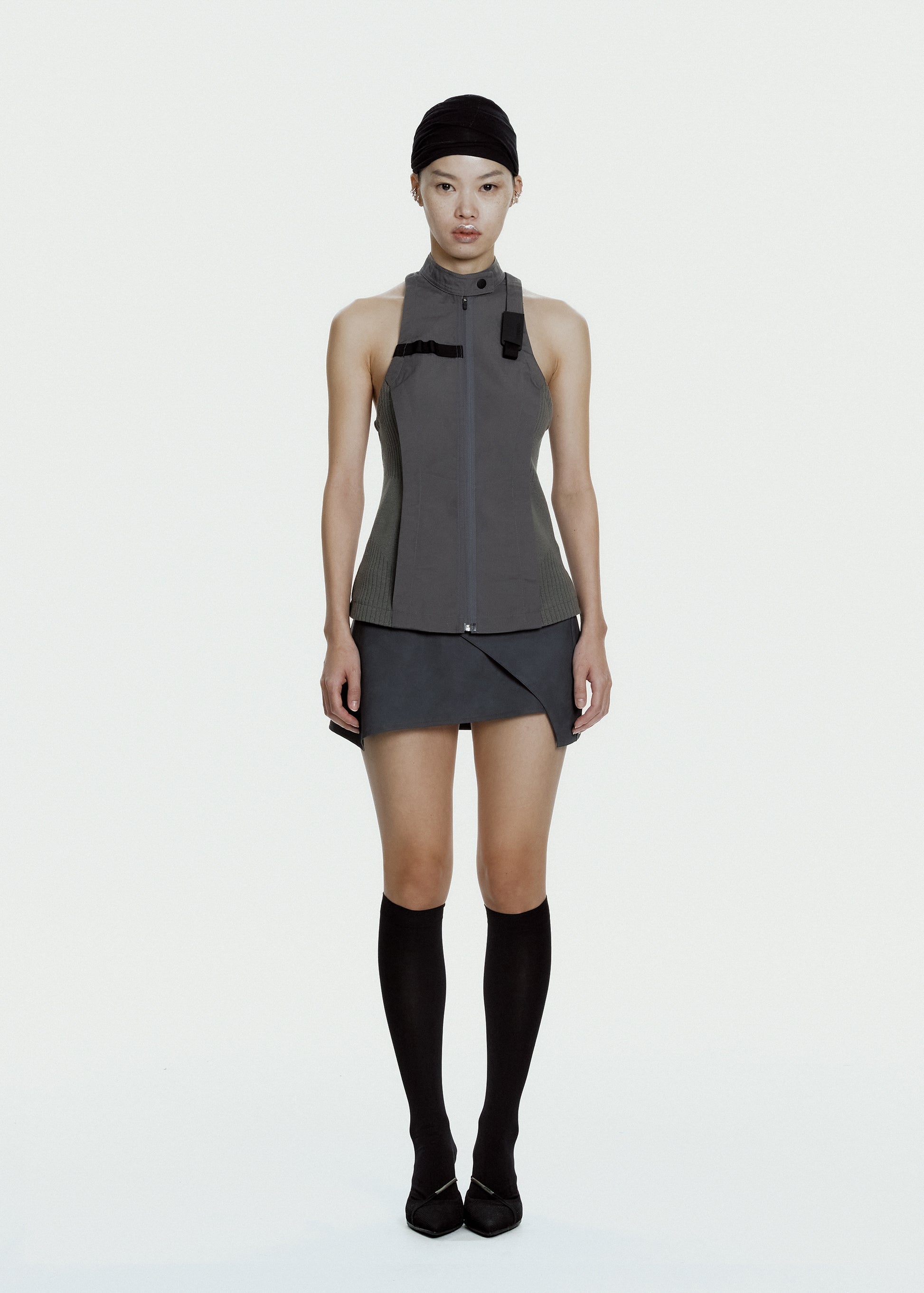 Hyein Seo - Double Layer Moto Jacket (Charcoal) product image 5 | TRAB K-Fashion Australia